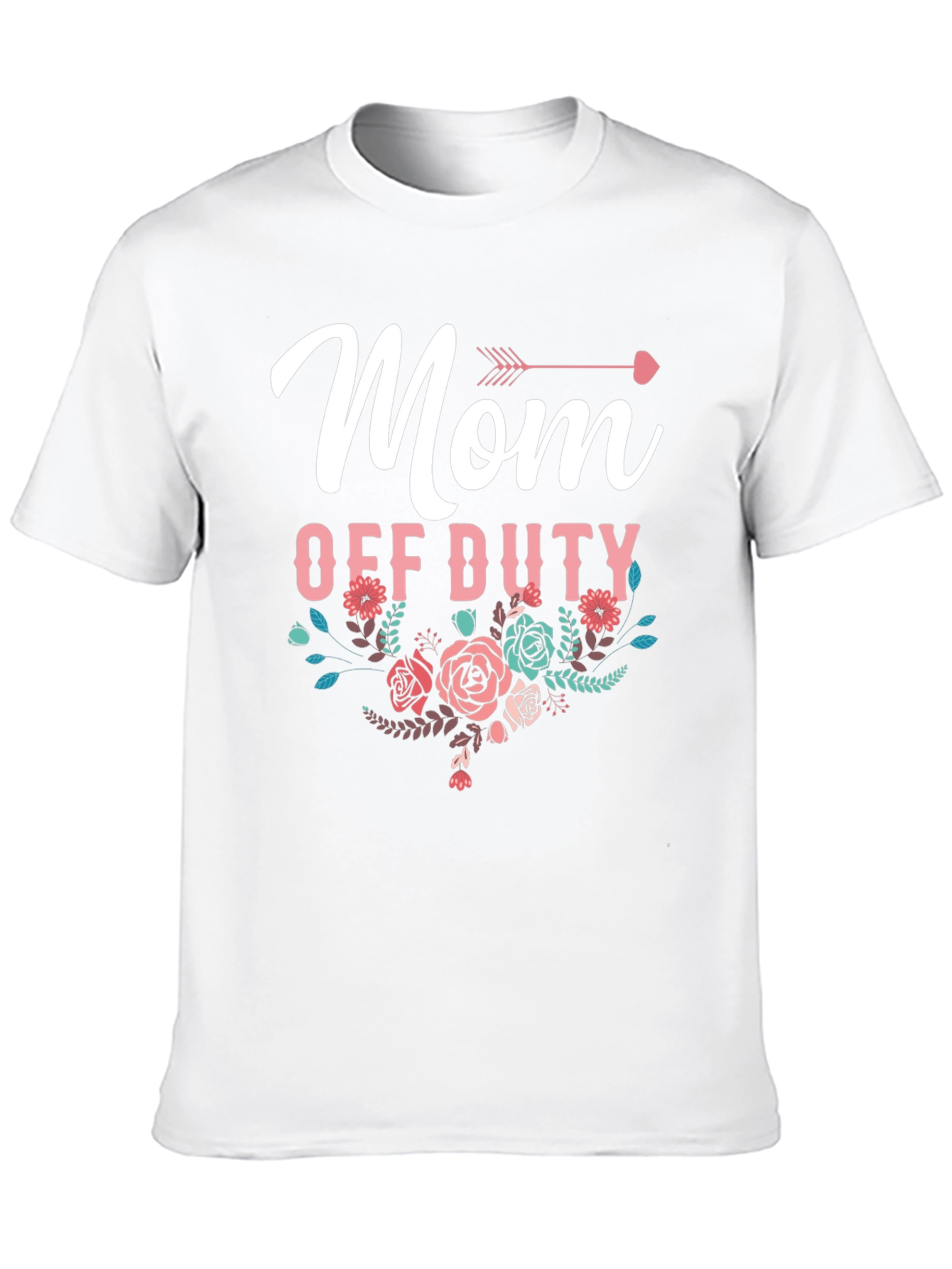 Mom Off Duty Floral Graphic T-Shirt