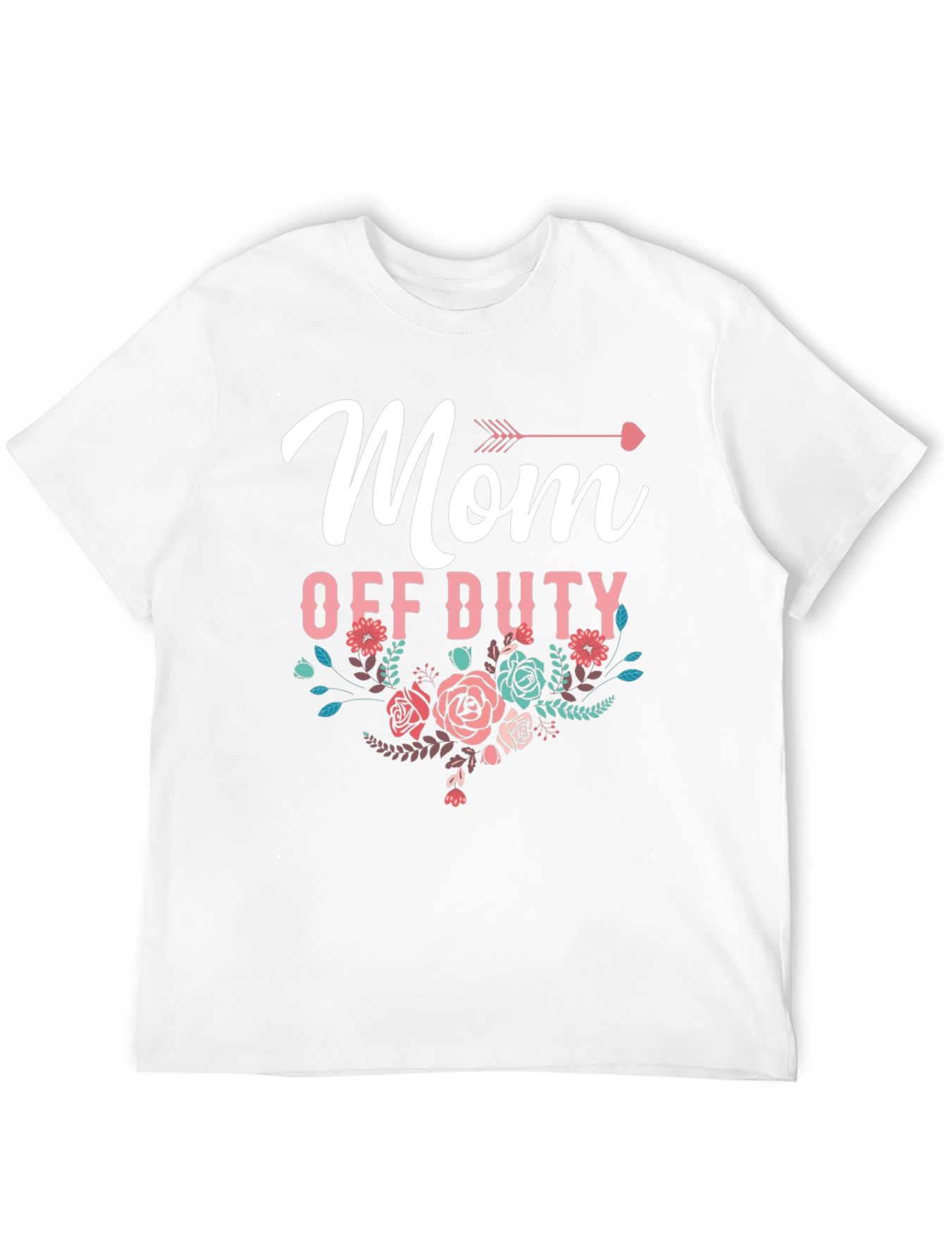 Mom Off Duty Floral Graphic T-Shirt