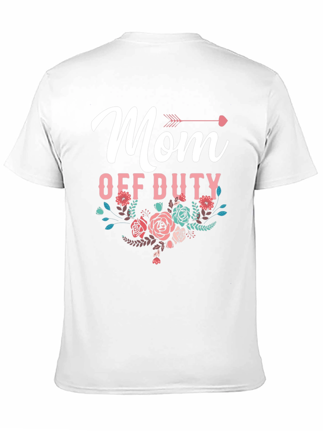 Mom Off Duty Floral Graphic T-Shirt