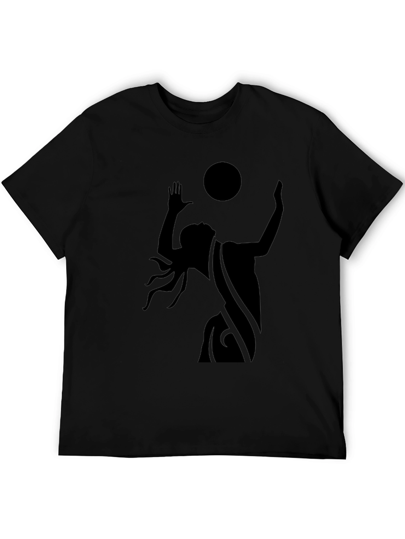 Mystic Silhouette Graphic Tee - Black Cotton Blend