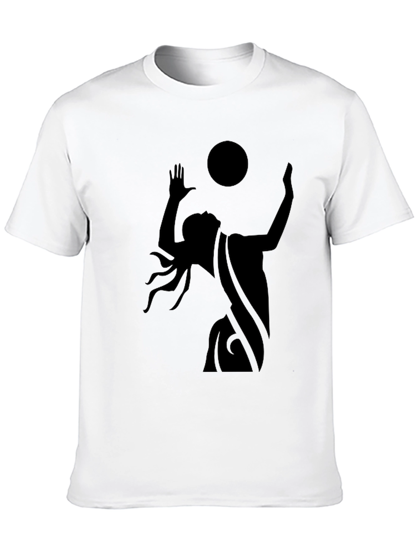 Mystic Silhouette Graphic Tee - Black Cotton Blend