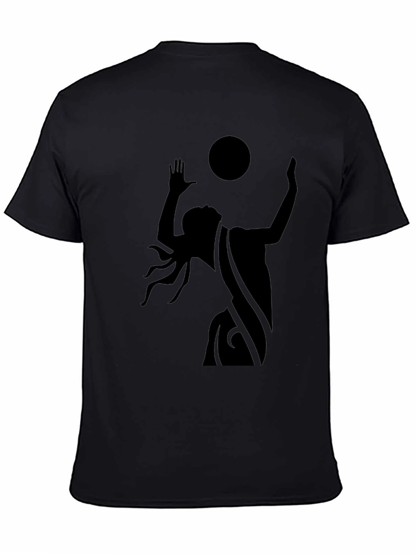 Mystic Silhouette Graphic Tee - Black Cotton Blend