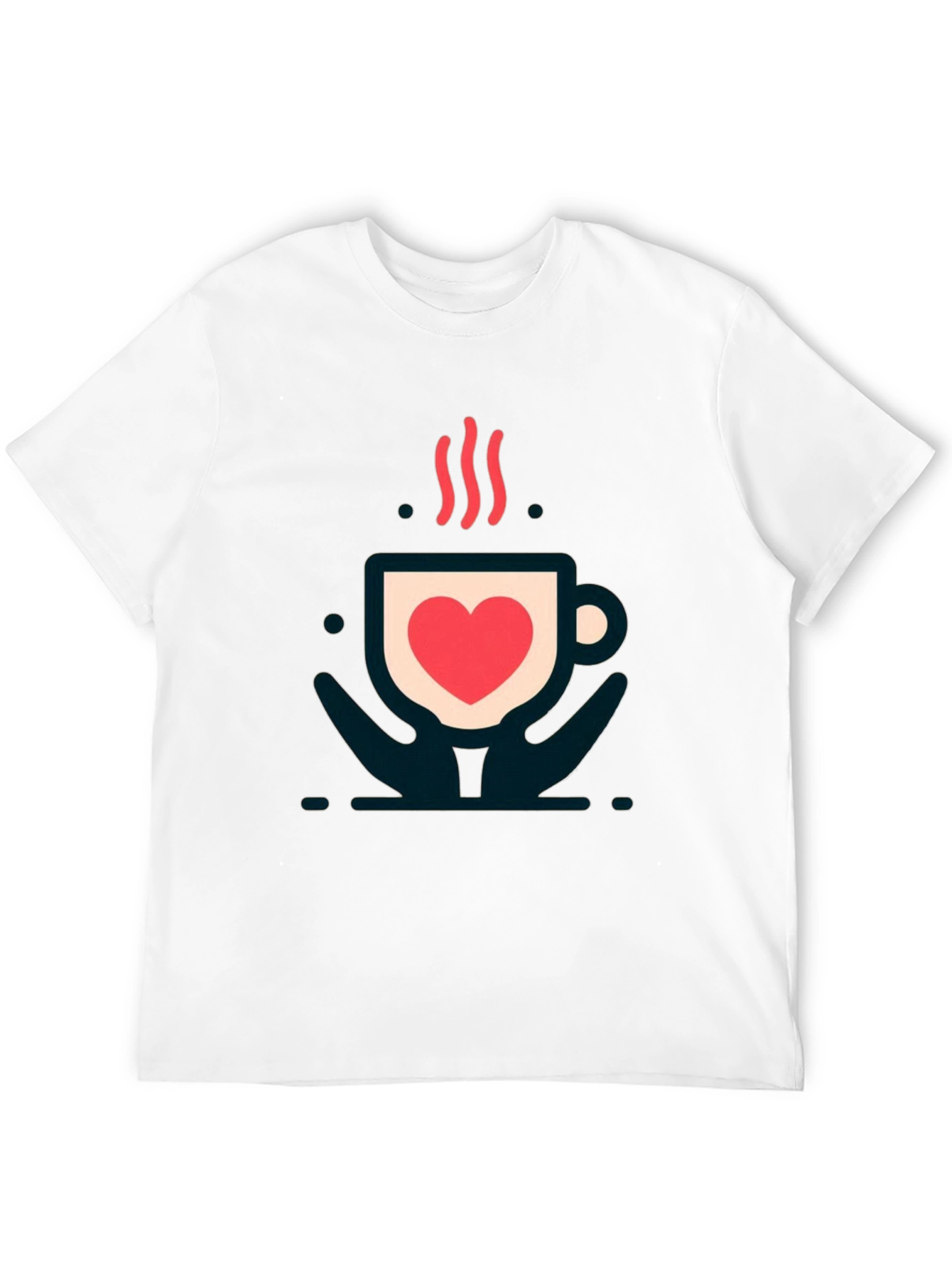 Love in a Cup Tee - Heart Coffee Design