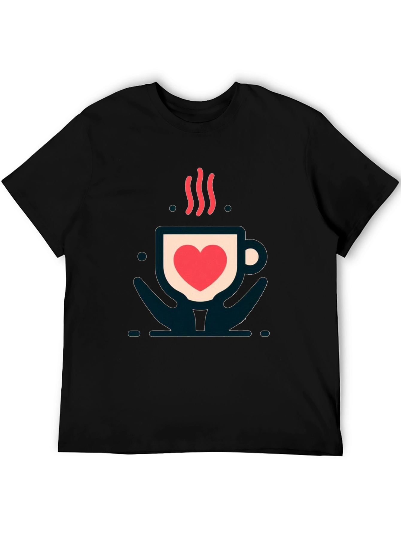 Love in a Cup Tee - Heart Coffee Design