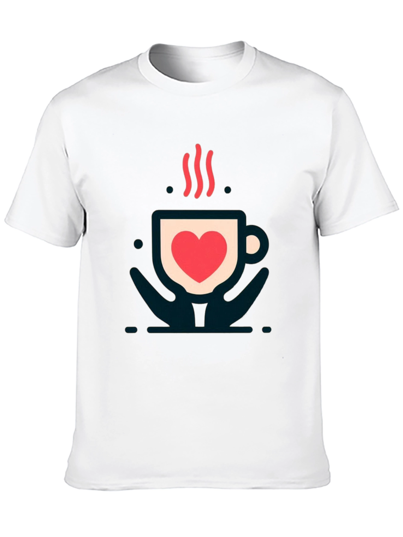 Love in a Cup Tee - Heart Coffee Design
