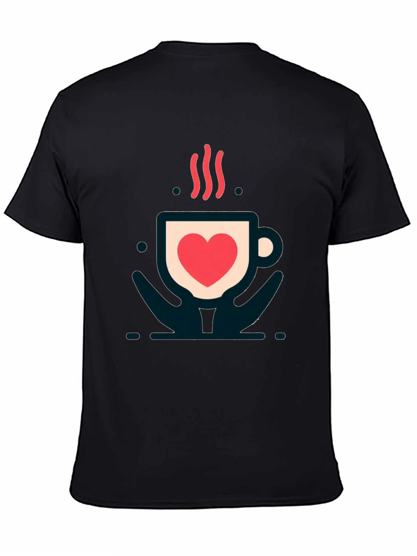 Love in a Cup Tee - Heart Coffee Design