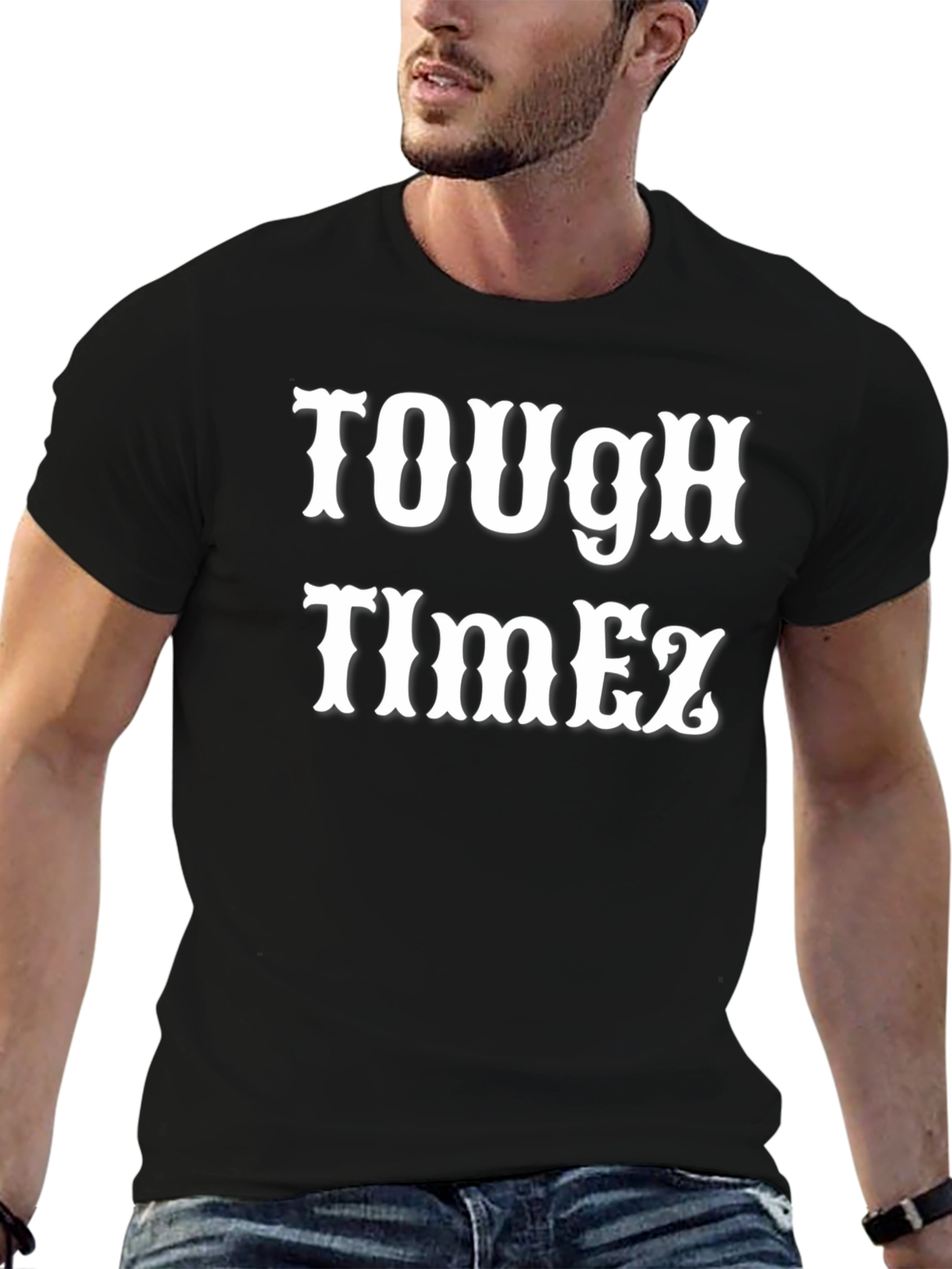 Tough Timez Black Graphic Tee - Mens