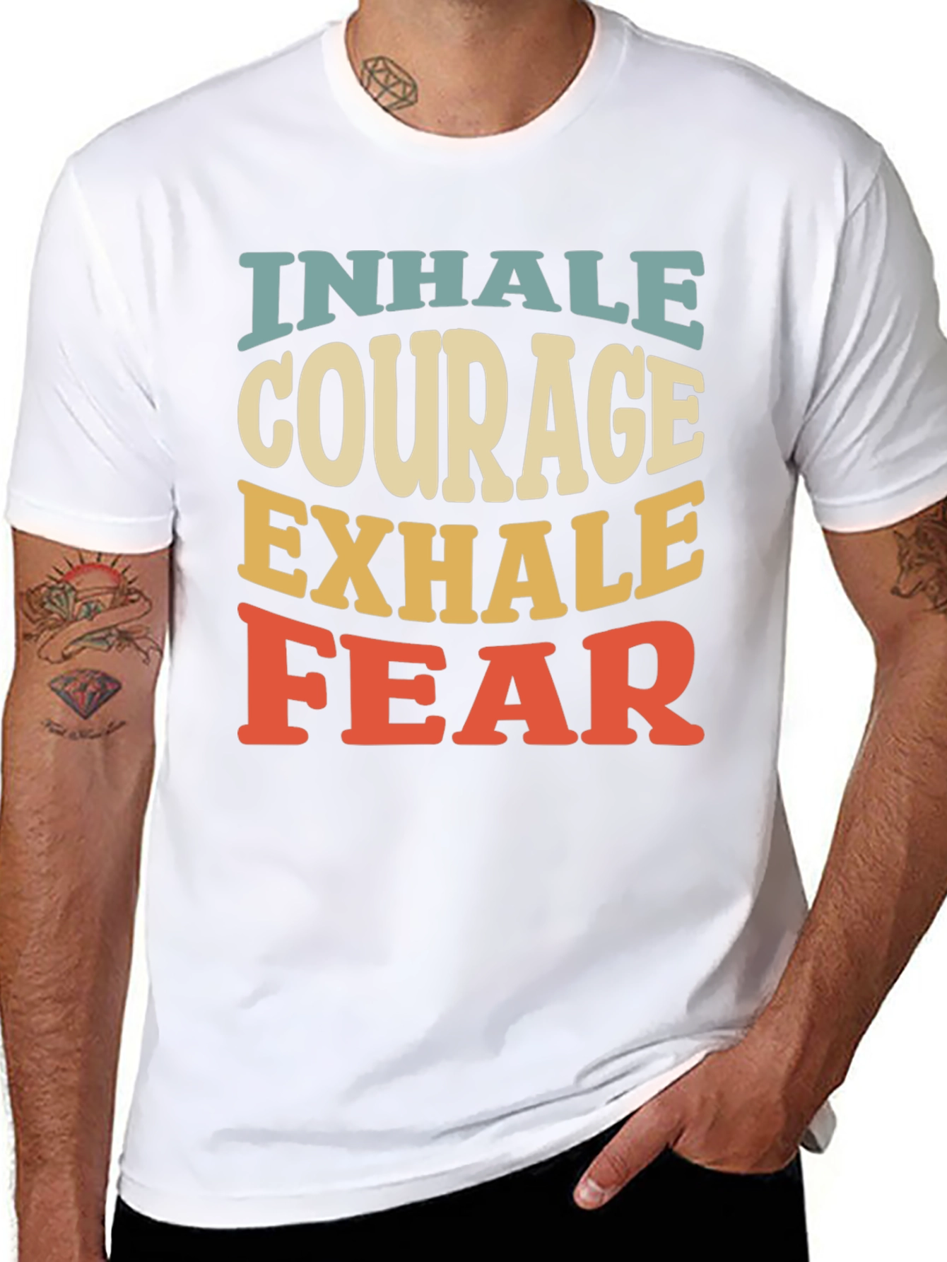 Inhale Courage Exhale Fear Graphic T-Shirt