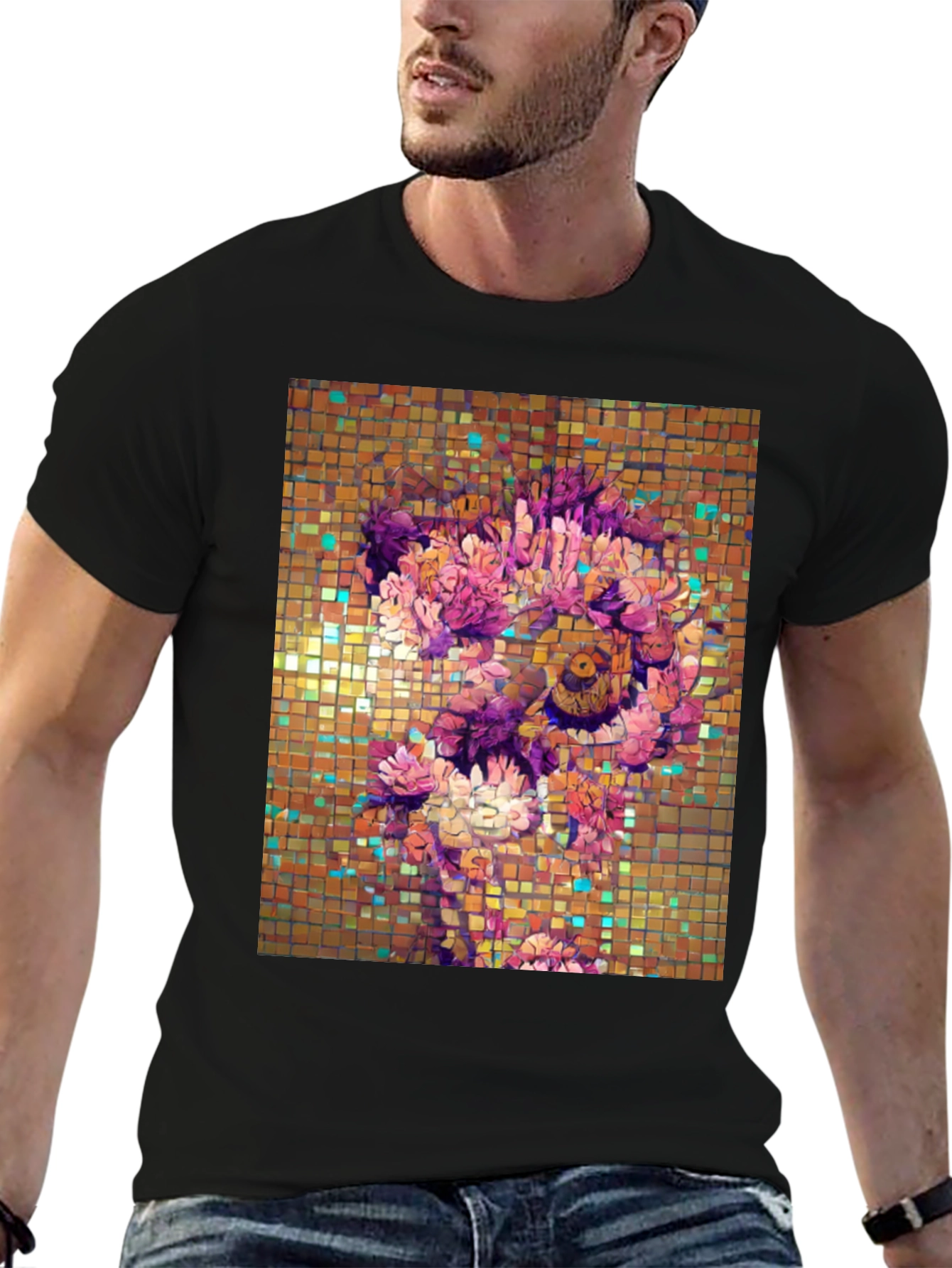 Floral Mosaic Graphic T-Shirt