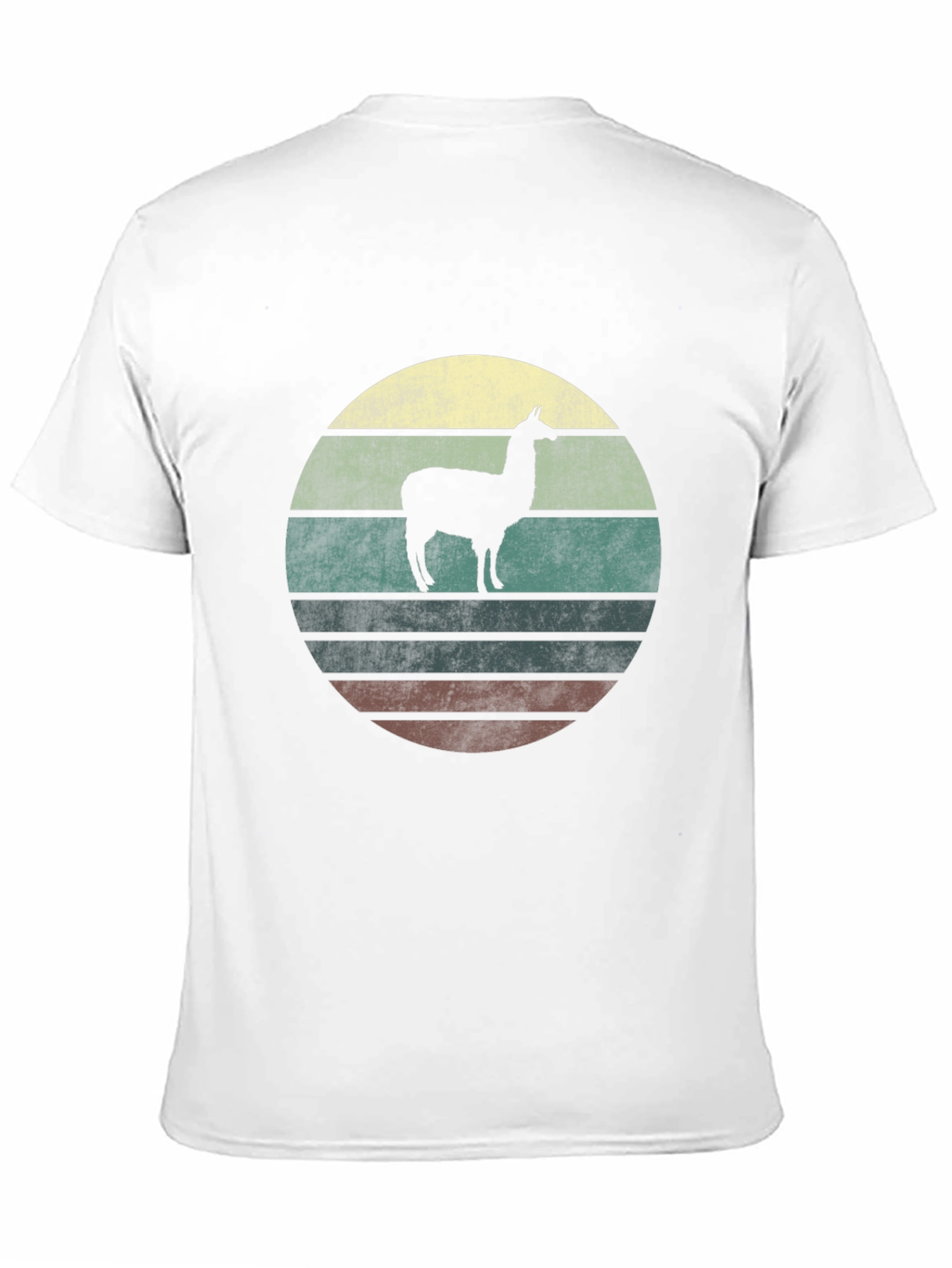 Llama Sunset Graphic T-Shirt - Retro Style
