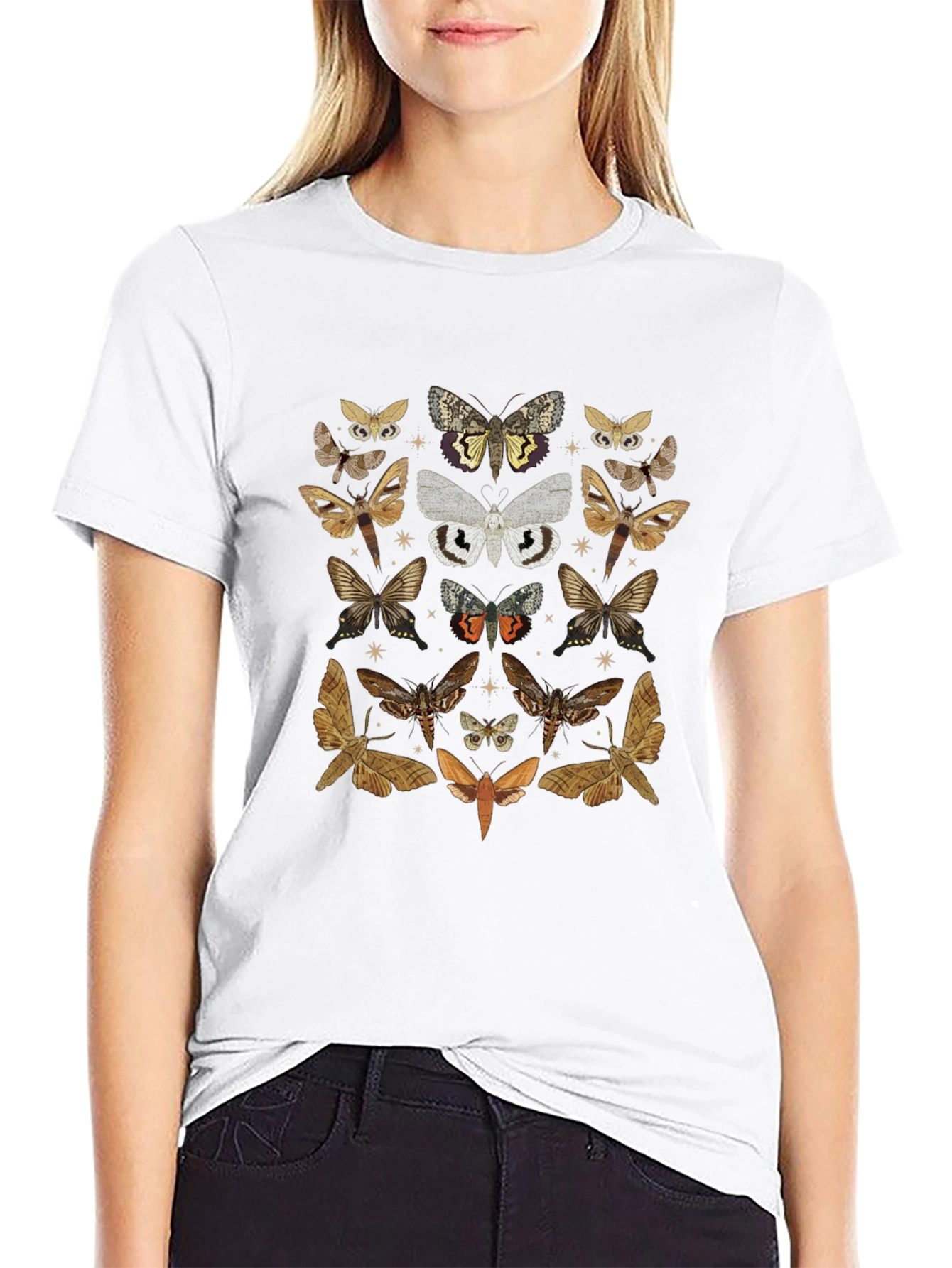 Moth Graphic Tee - Unisex Nature Shirt