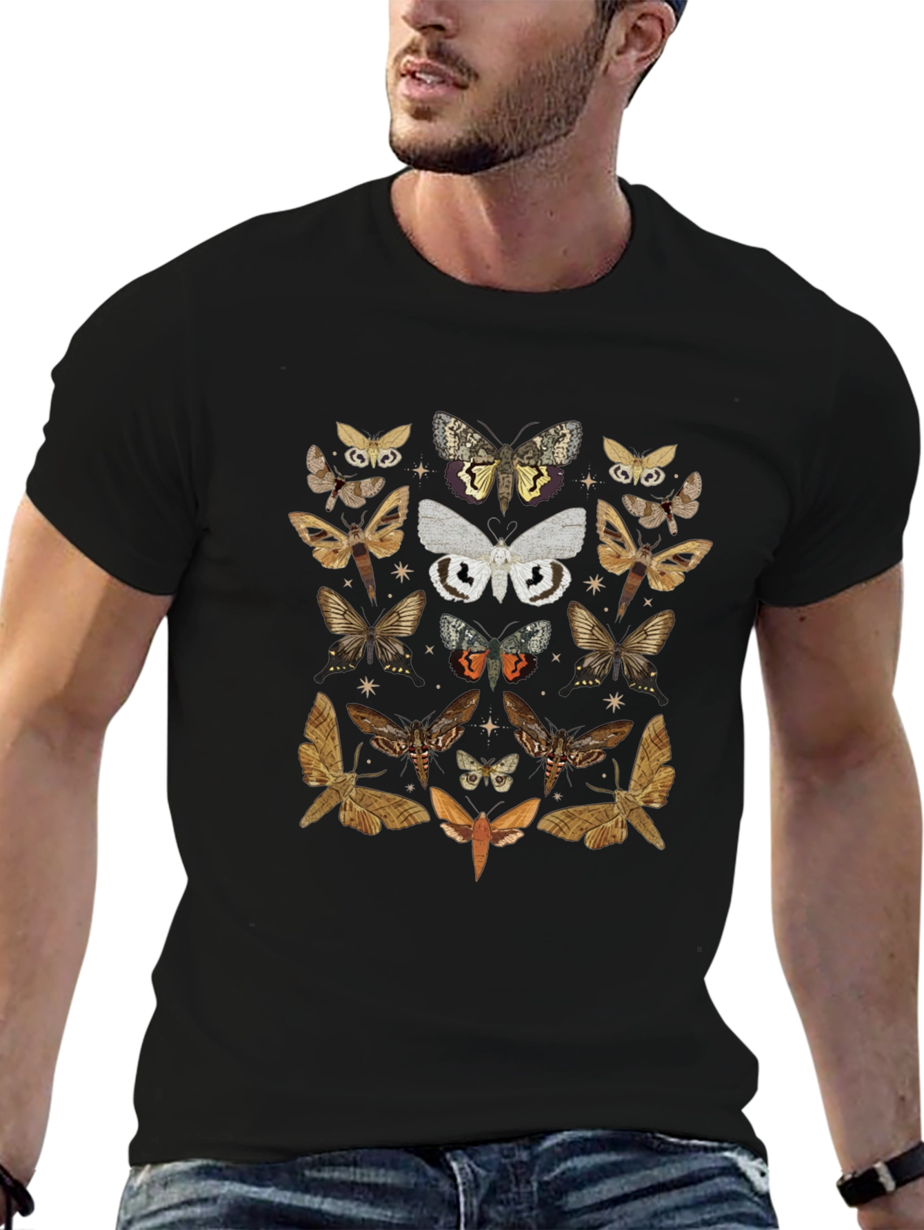 Moth Graphic Tee - Unisex Nature Shirt