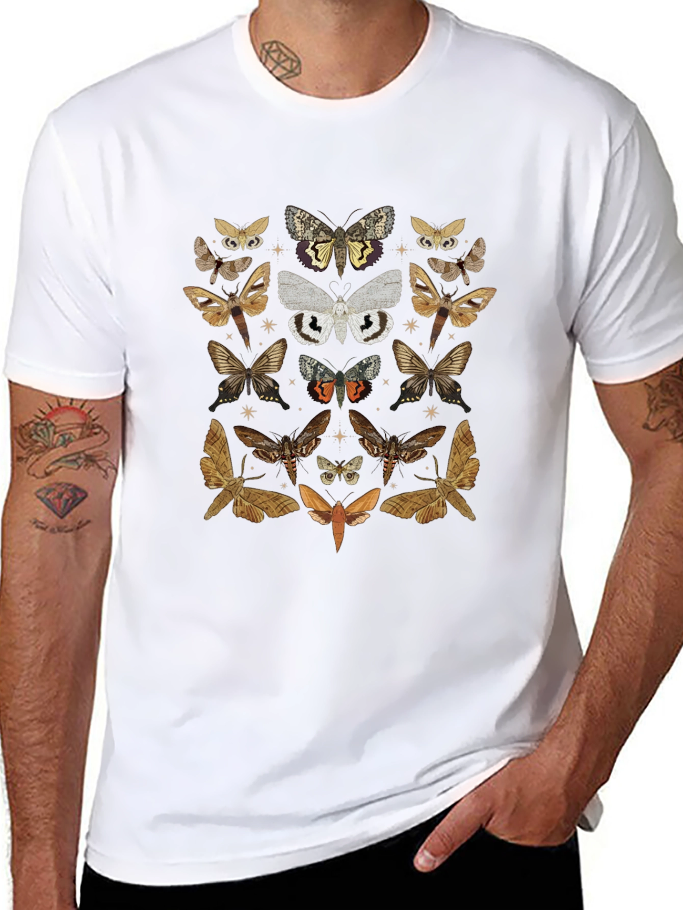 Moth Graphic Tee - Unisex Nature Shirt