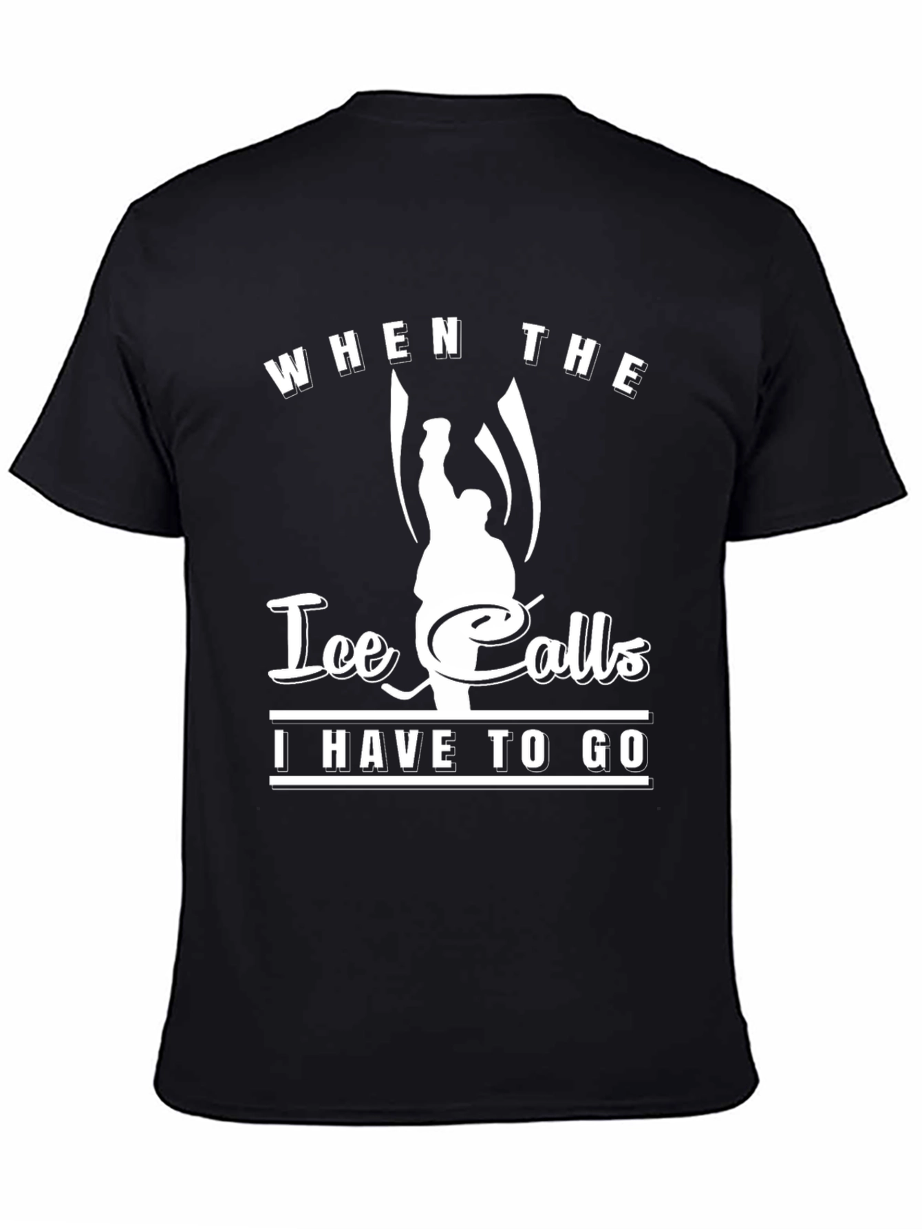 Ice Hockey Calls Mens Black T-Shirt