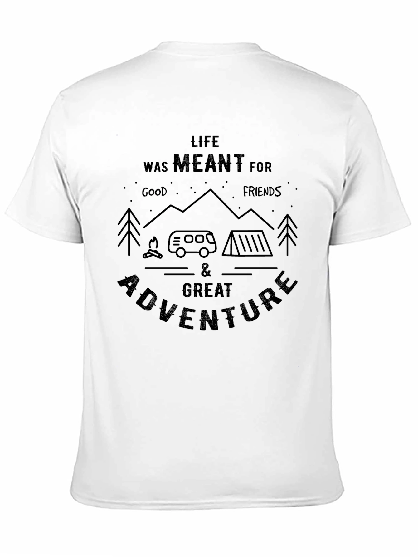 Adventure Awaits Graphic Tee - Black