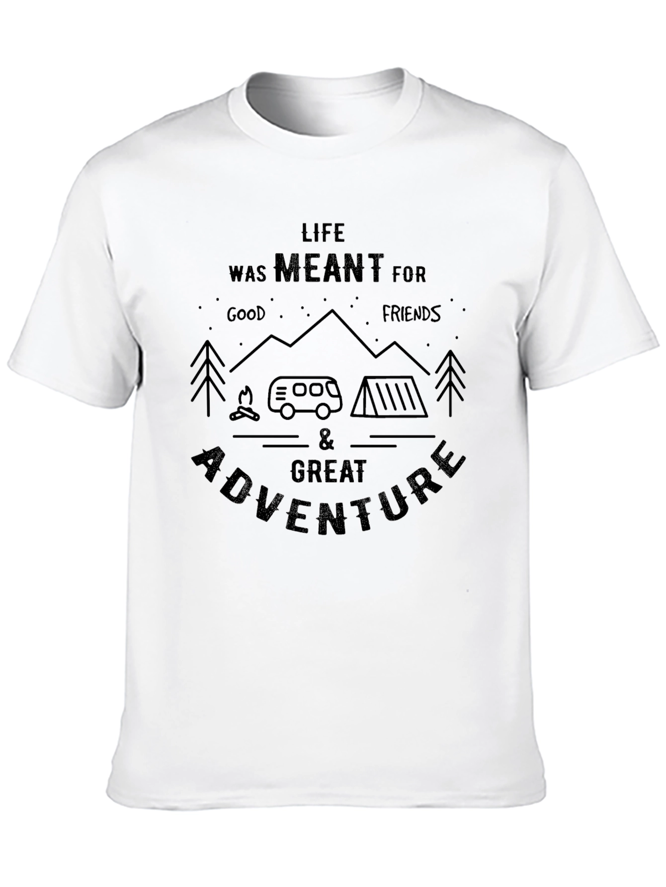 Adventure Awaits Graphic Tee - Black