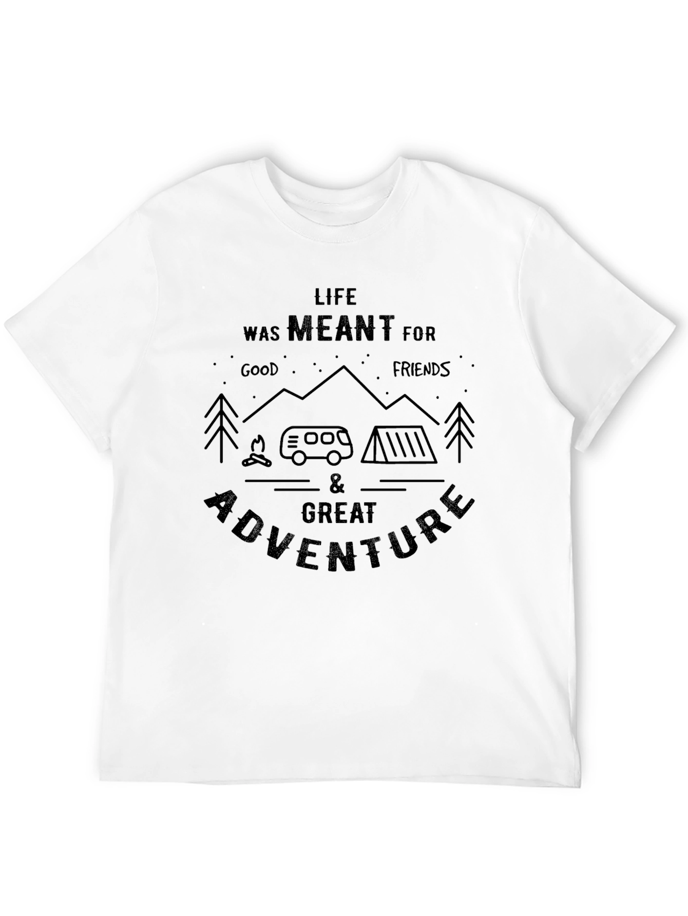 Adventure Awaits Graphic Tee - Black