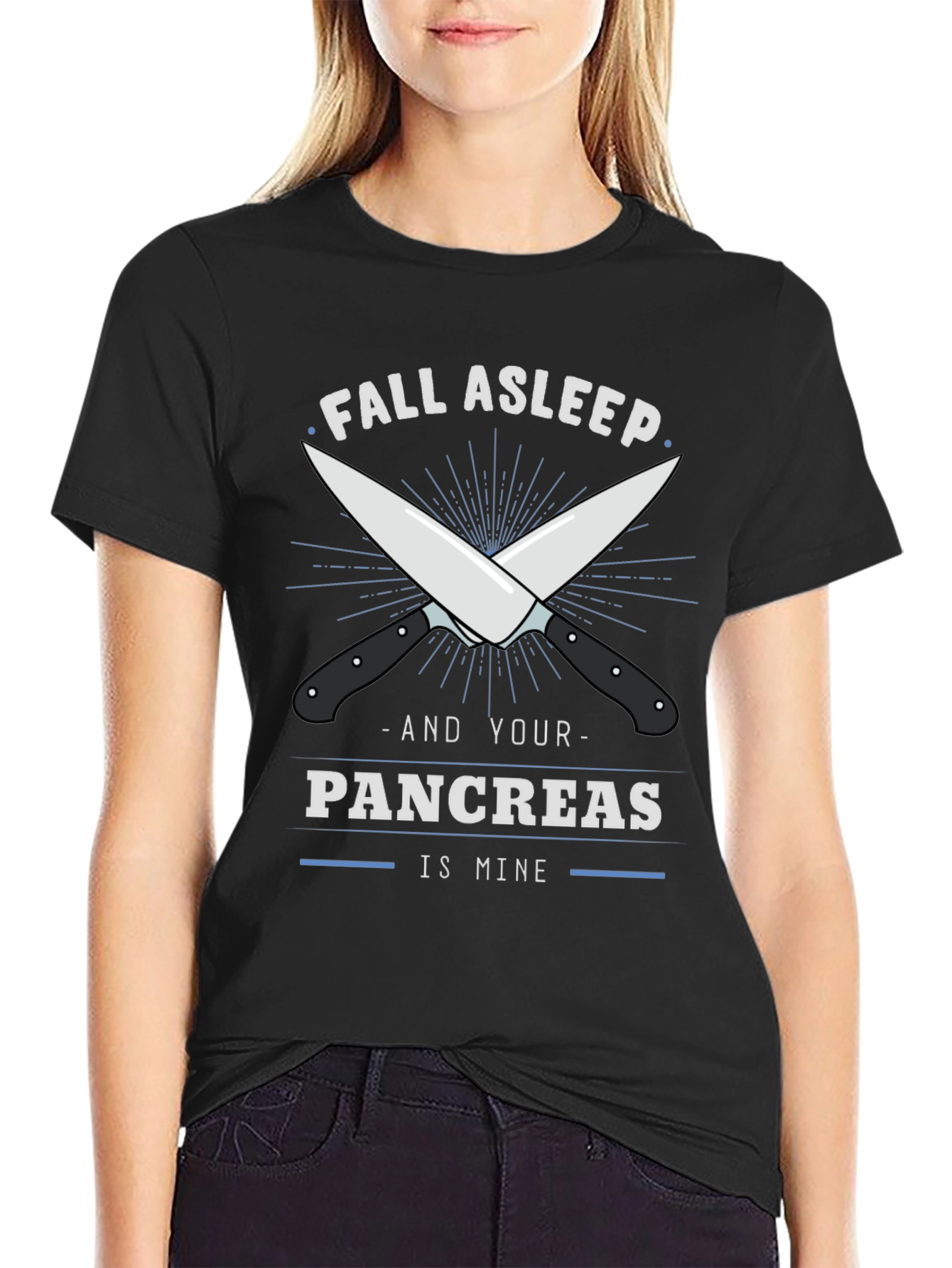 Fall Asleep Pancreas T-Shirt - Funny Anatomical Humor