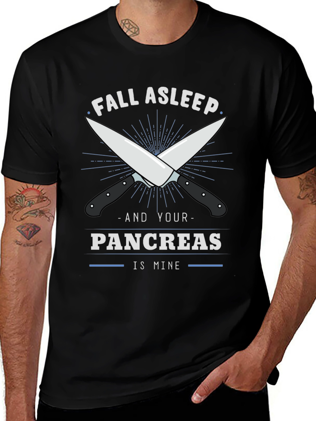 Fall Asleep Pancreas T-Shirt - Funny Anatomical Humor