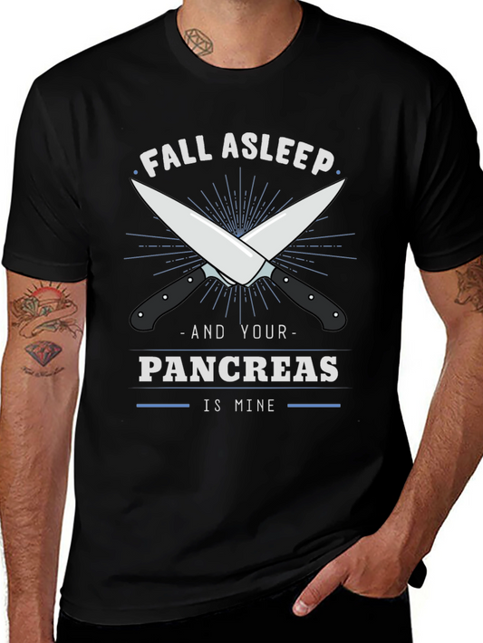 Fall Asleep Pancreas T-Shirt - Funny Anatomical Humor
