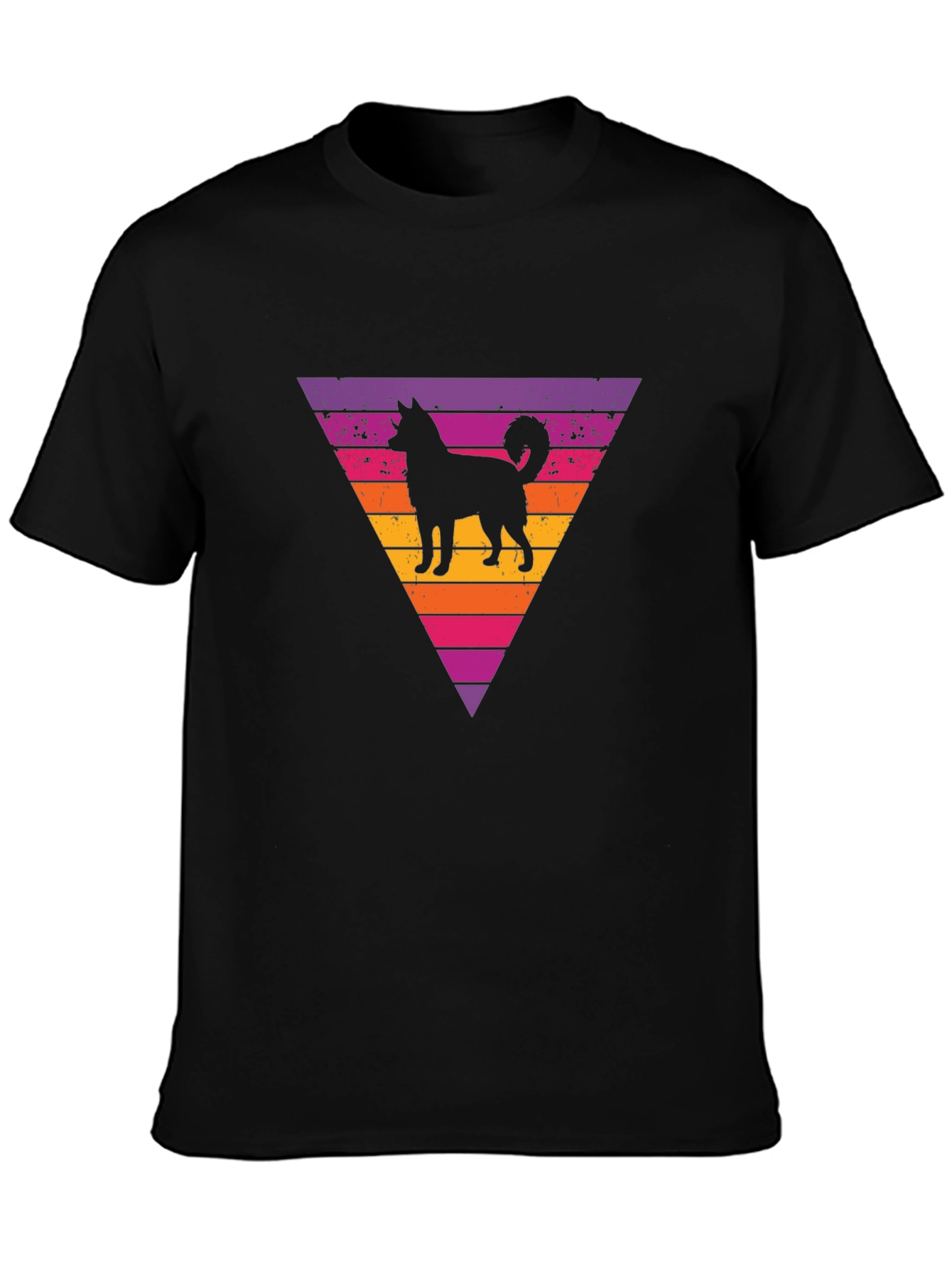 Retro Dog Silhouette Graphic T-Shirt