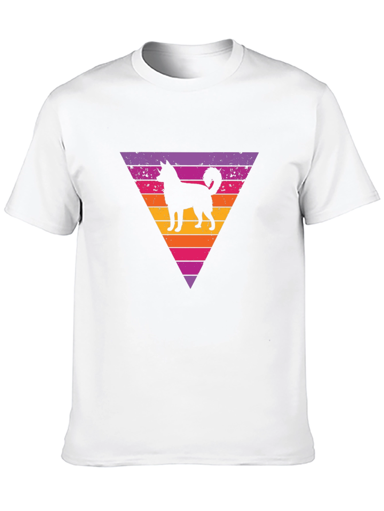 Retro Dog Silhouette Graphic T-Shirt