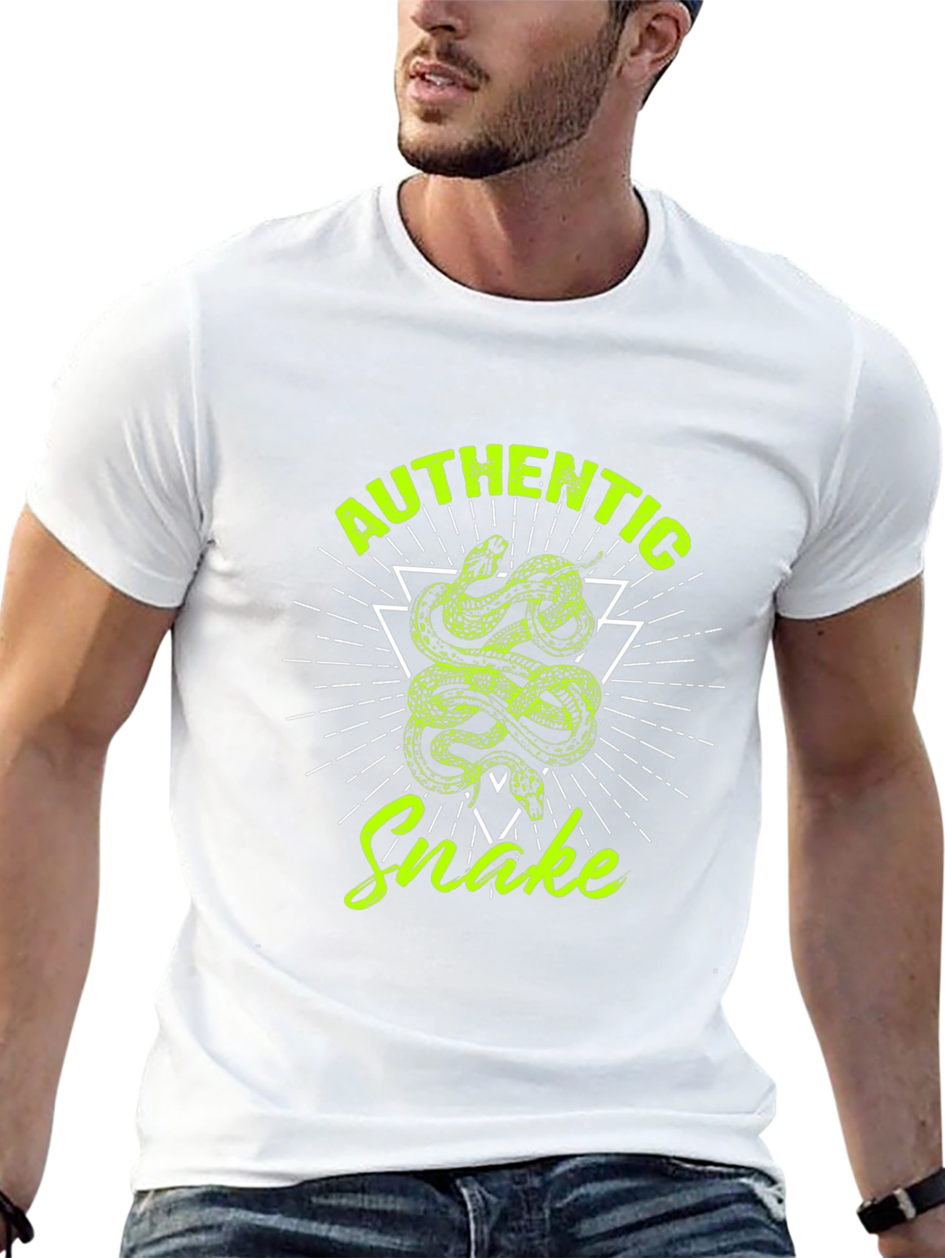 Authentic Snake Graphic Tee - Cool Reptile Design