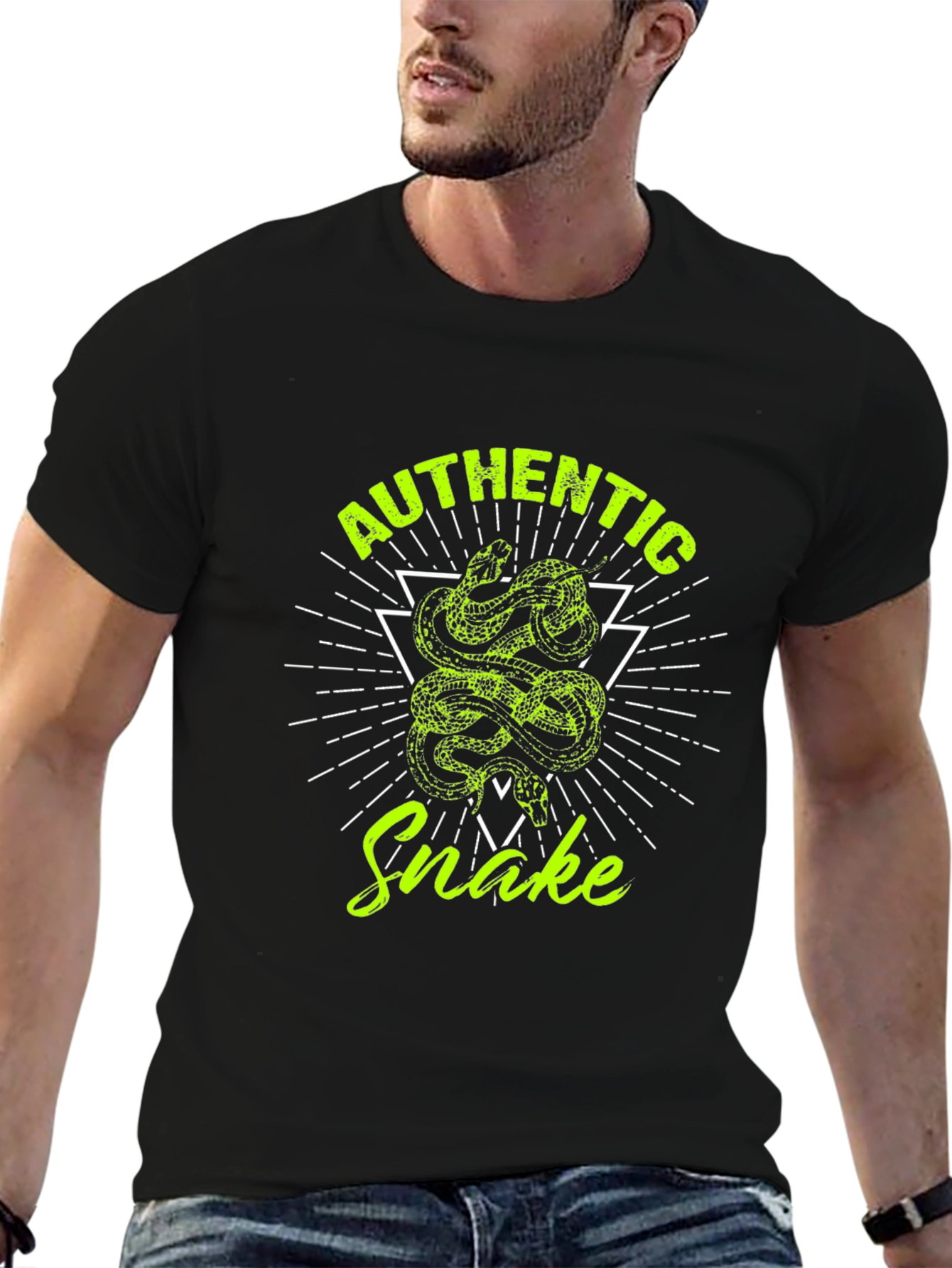 Authentic Snake Graphic Tee - Cool Reptile Design