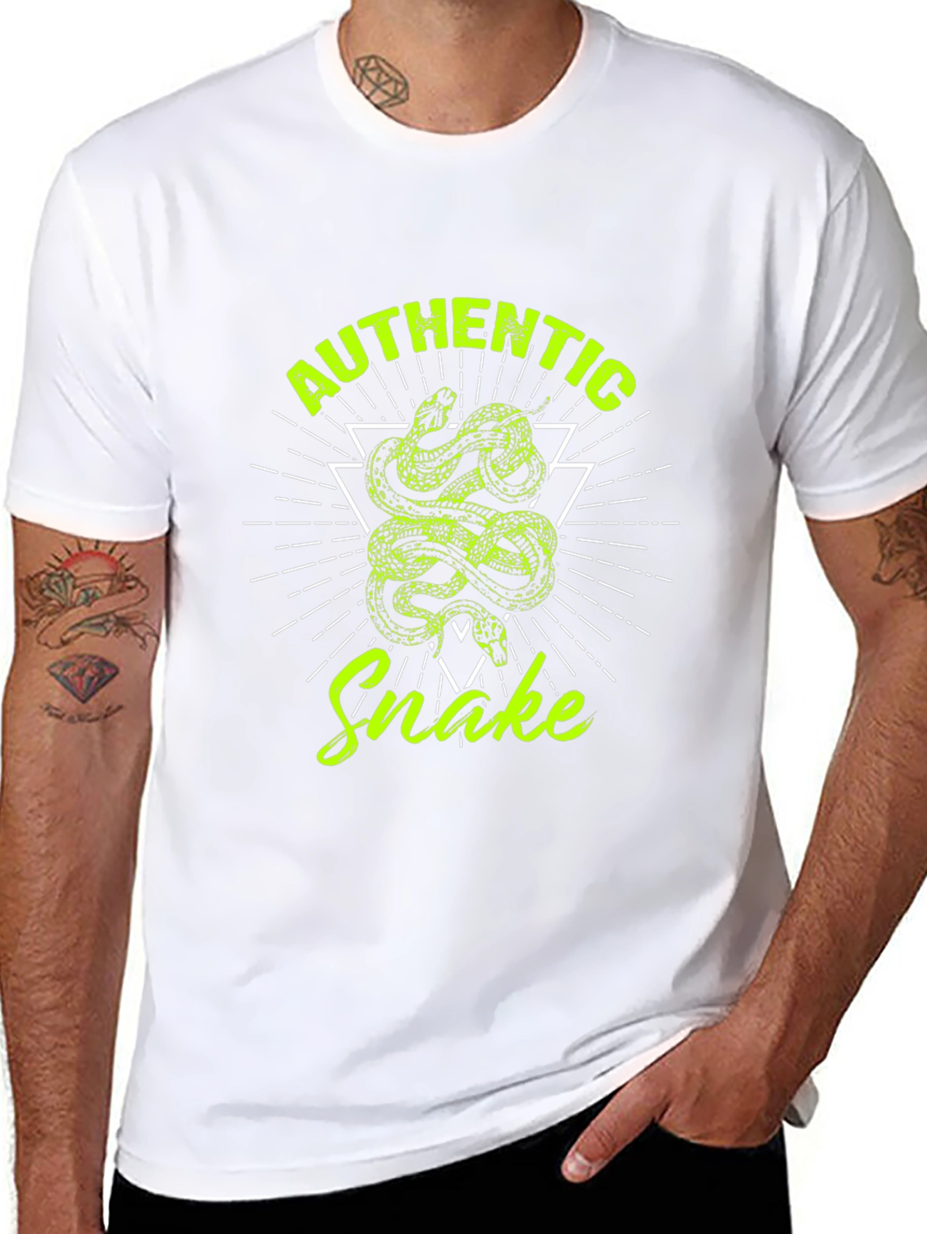 Authentic Snake Graphic Tee - Cool Reptile Design