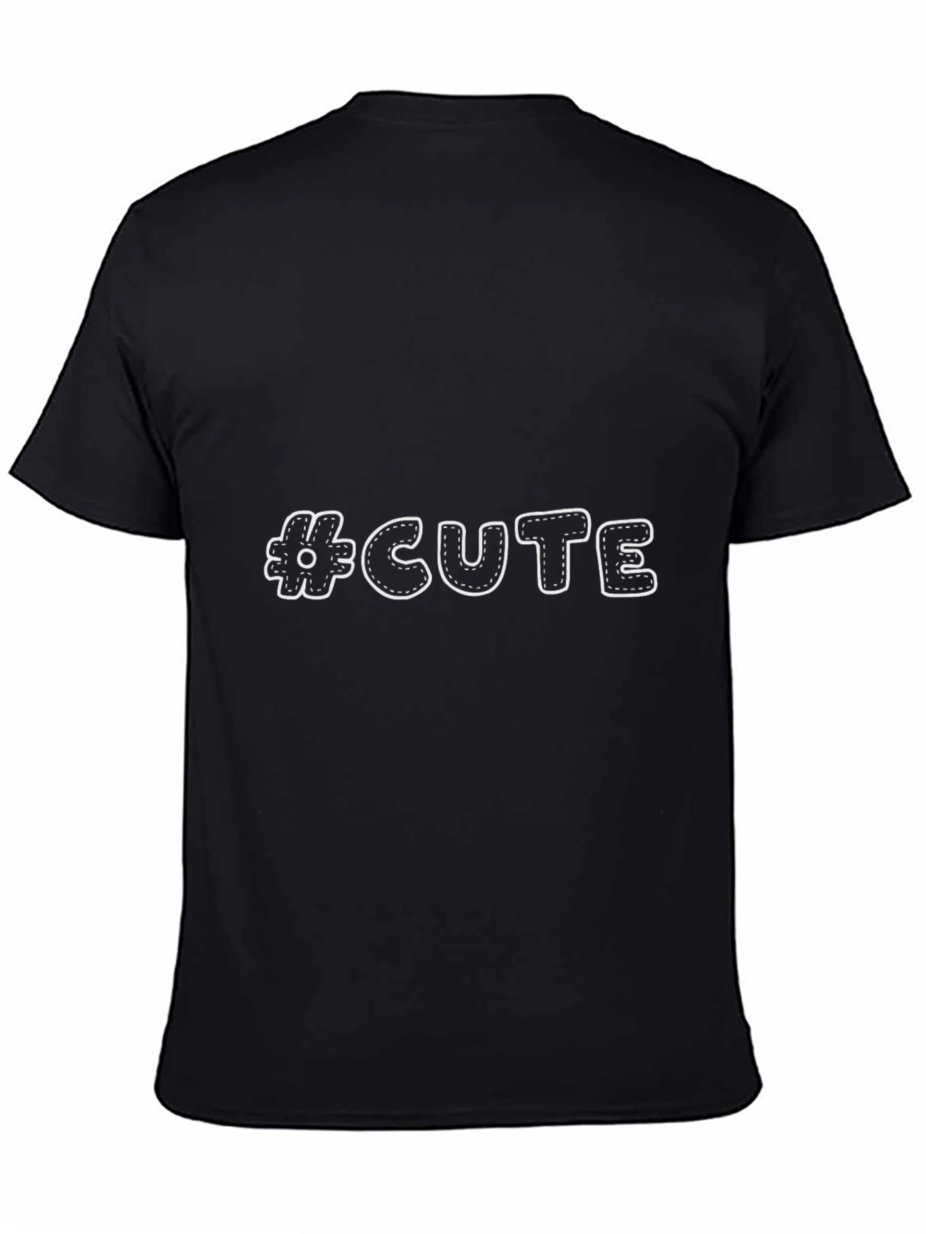#CUTE Graphic Print Mens Black T-Shirt