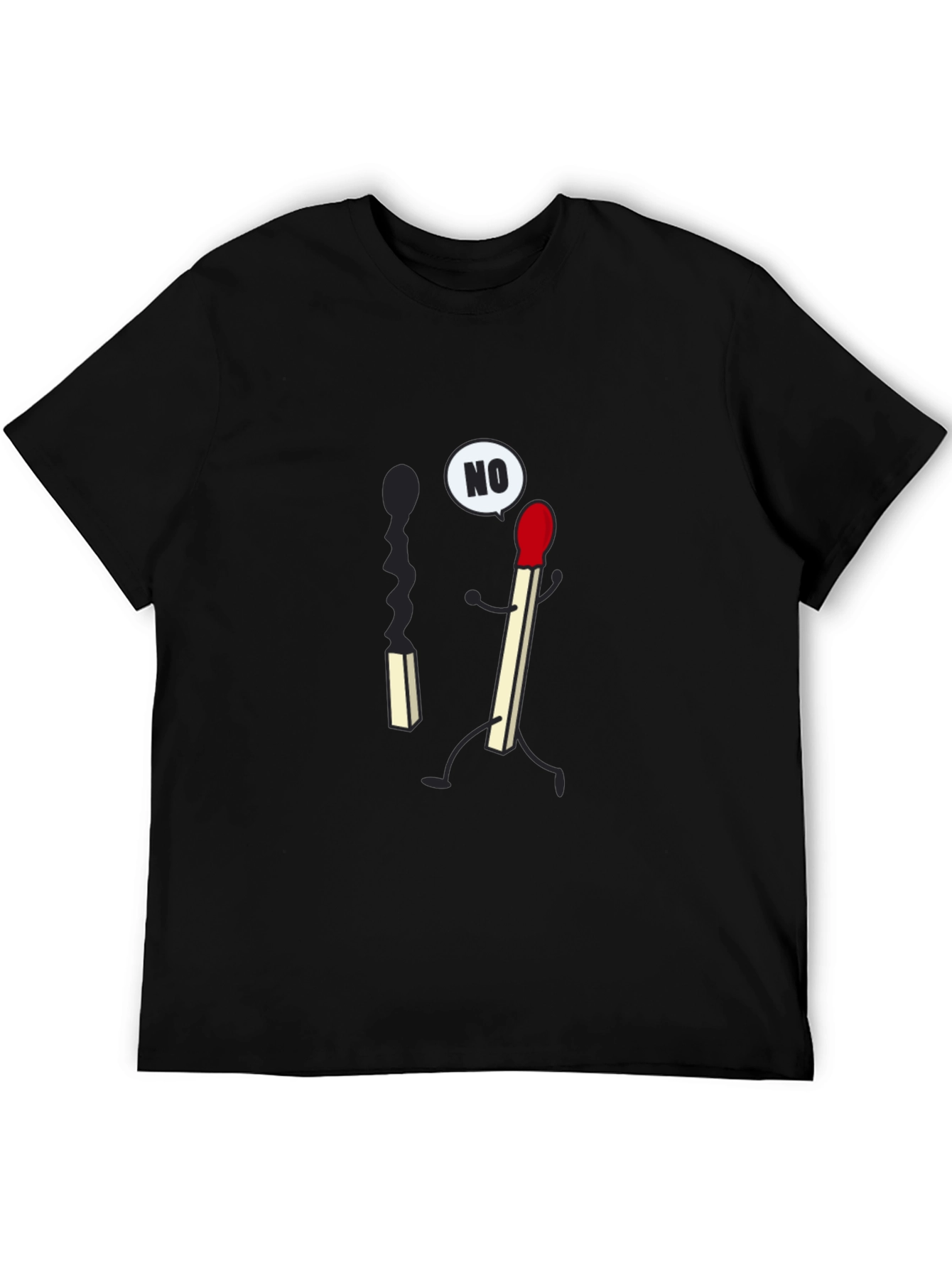 Funny Matchstick T-Shirt - Say No To Burning Out!