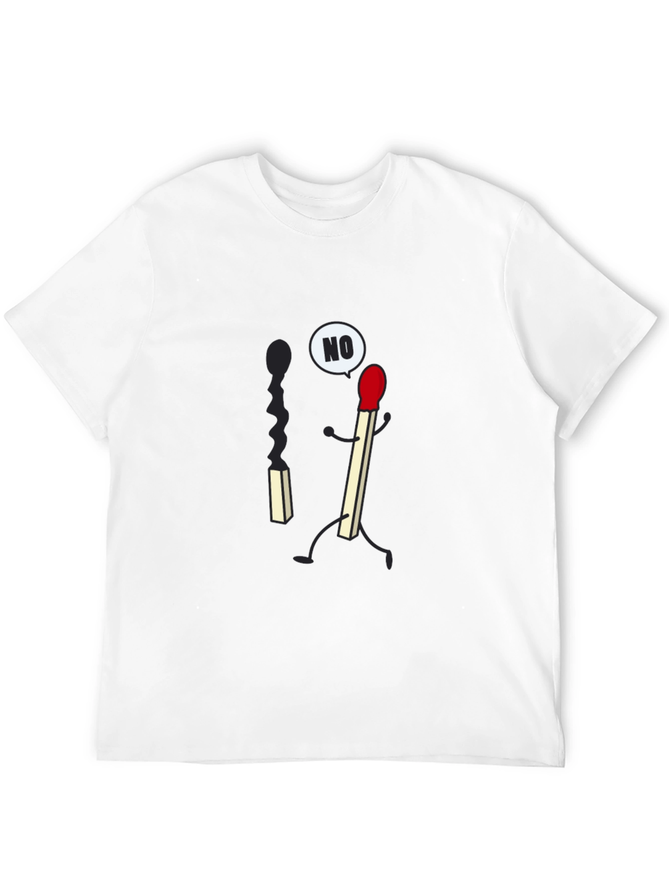 Funny Matchstick T-Shirt - Say No To Burning Out!