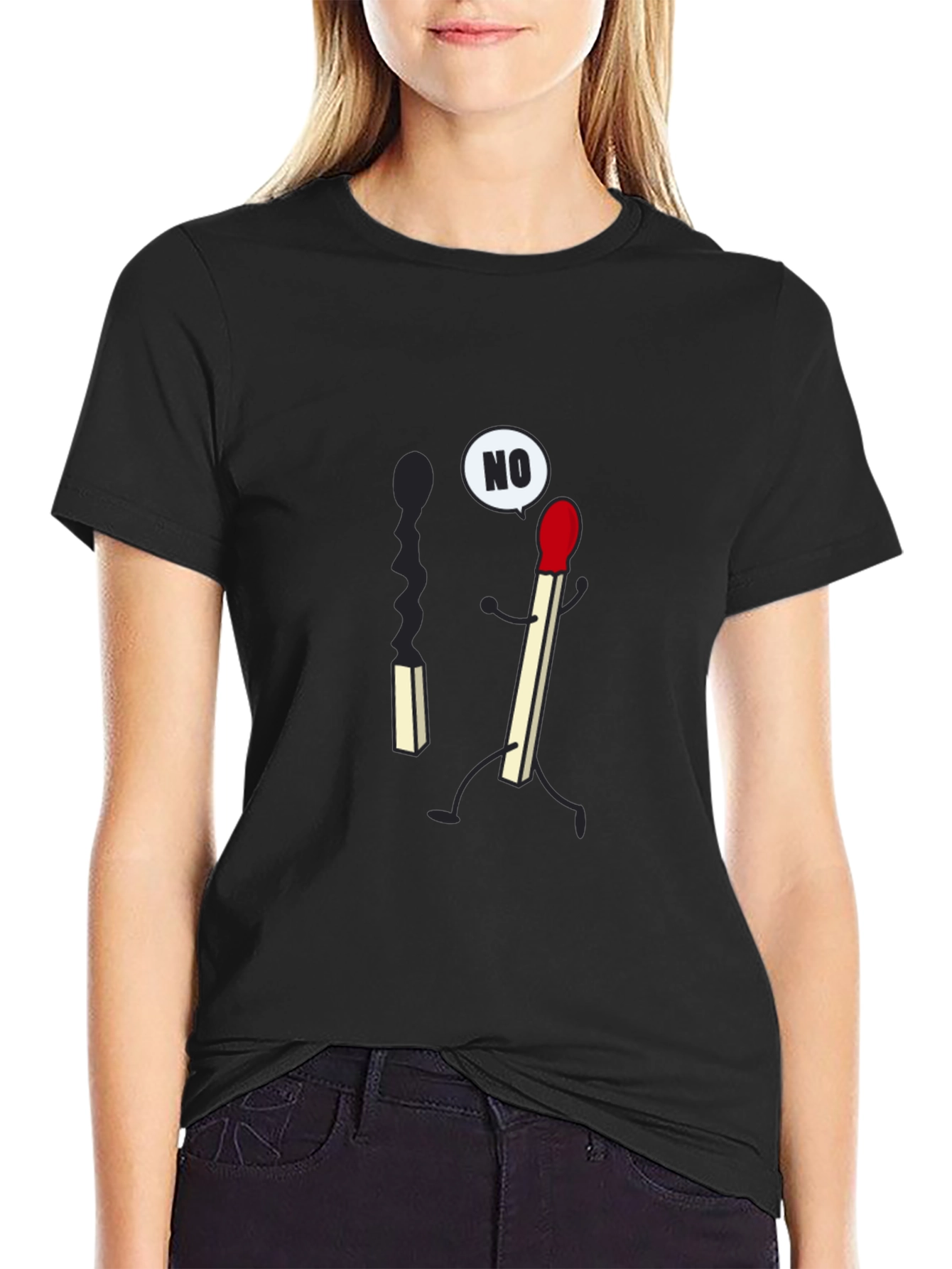 Funny Matchstick T-Shirt - Say No To Burning Out!