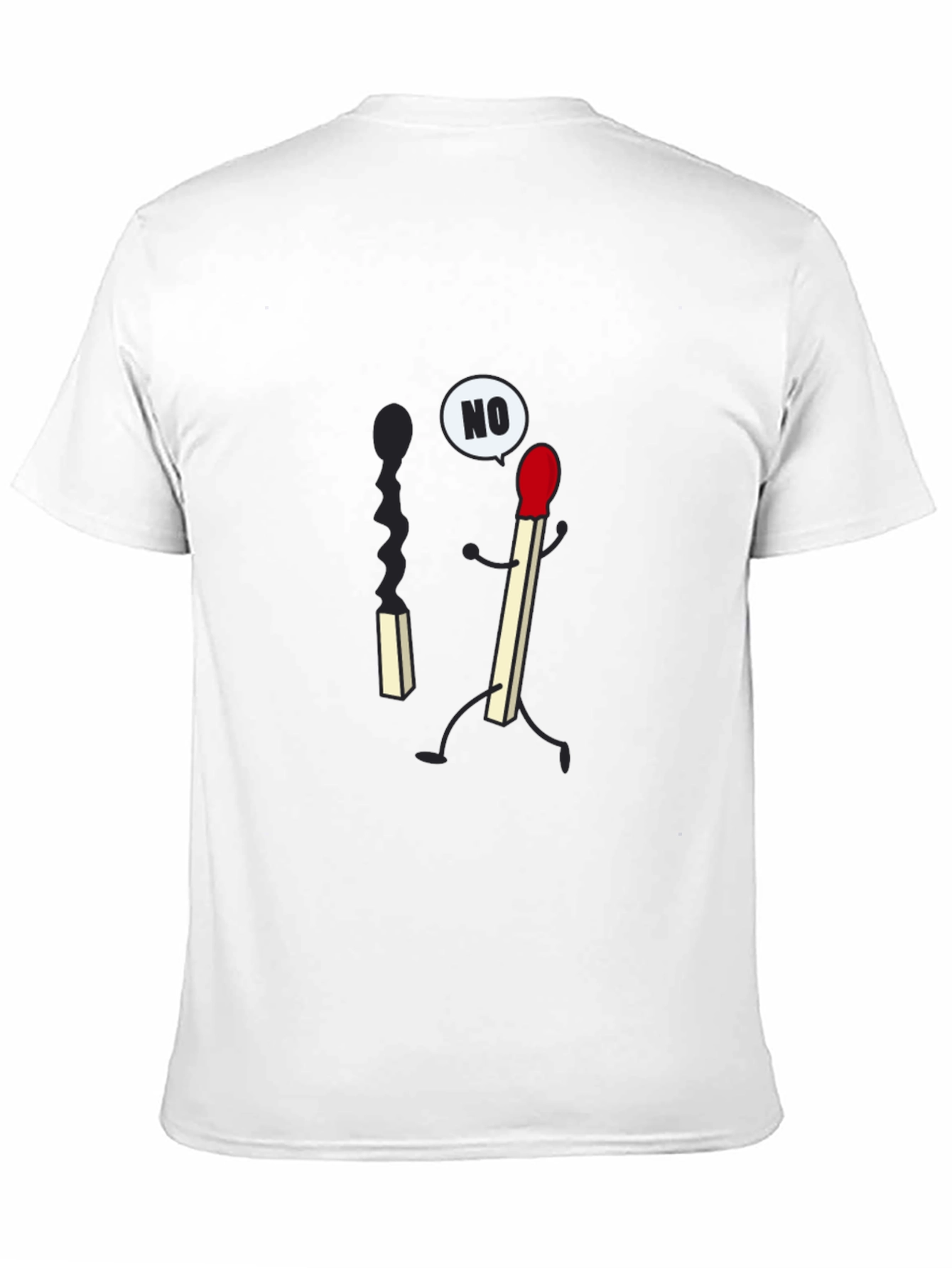 Funny Matchstick T-Shirt - Say No To Burning Out!