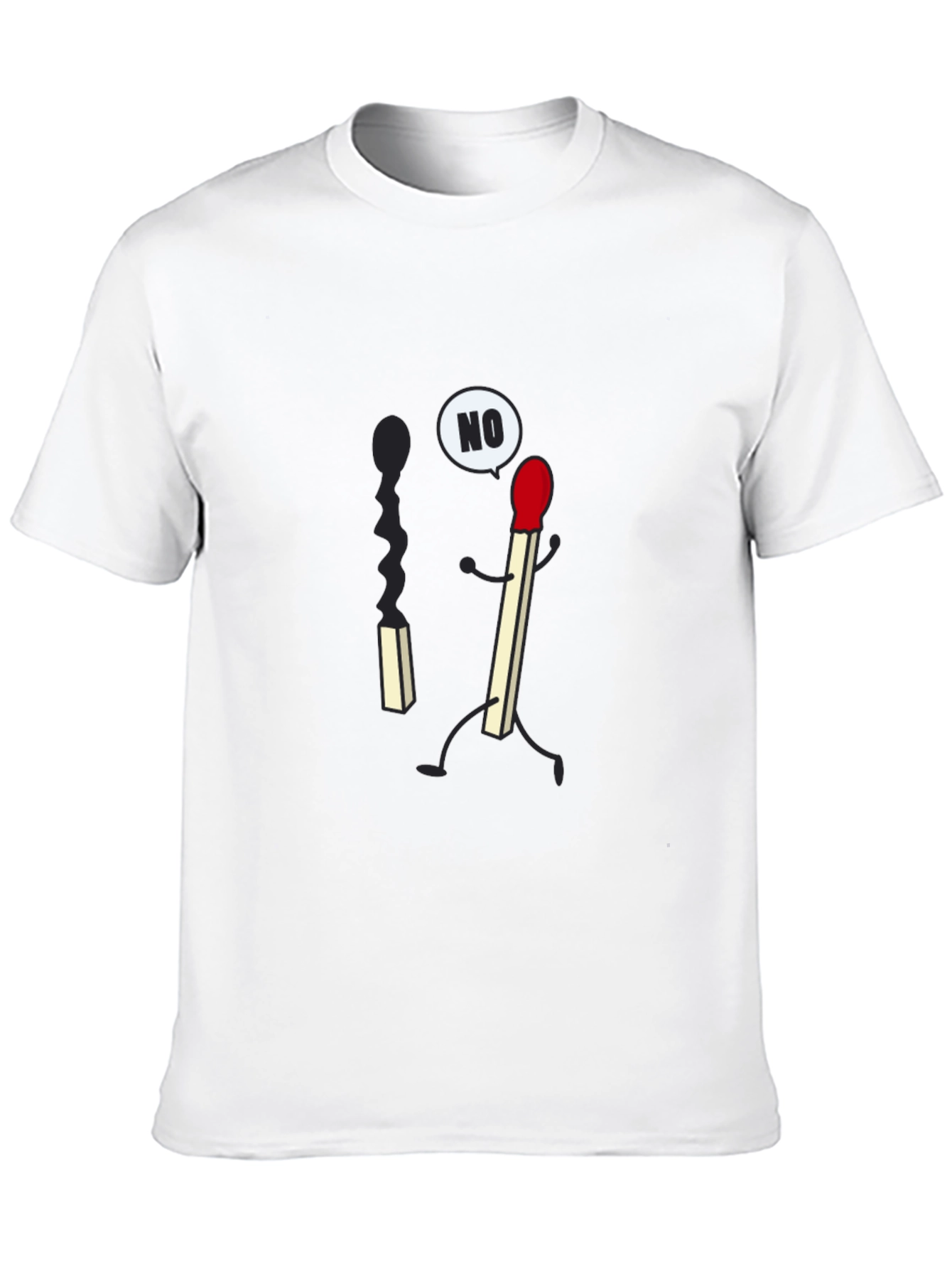Funny Matchstick T-Shirt - Say No To Burning Out!