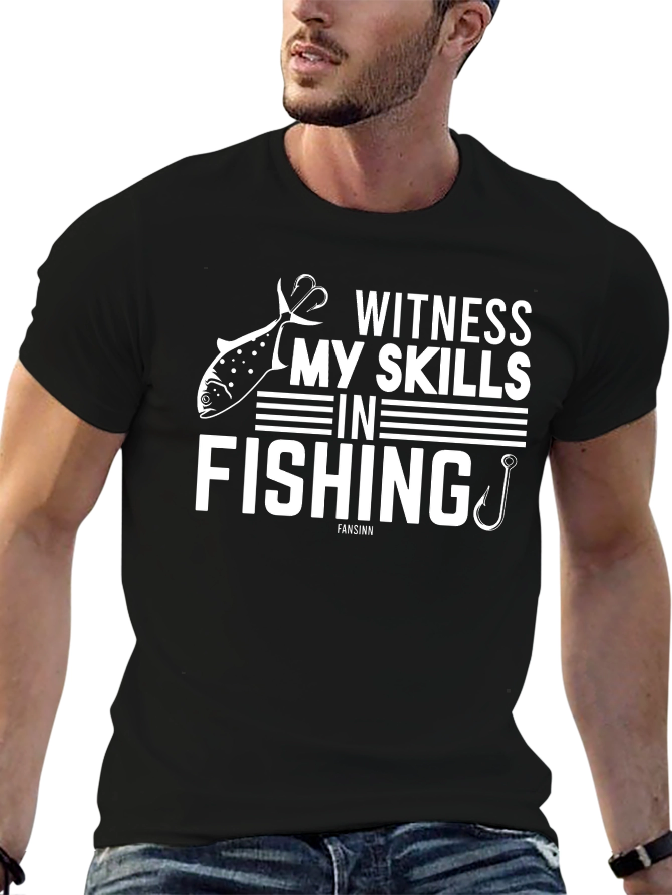 Witness My Skills Fishing Graphic T-Shirt