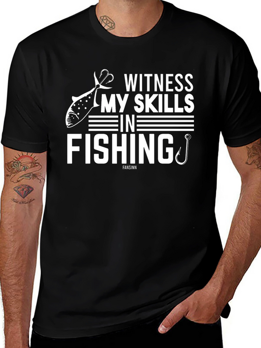 Witness My Skills Fishing Graphic T-Shirt
