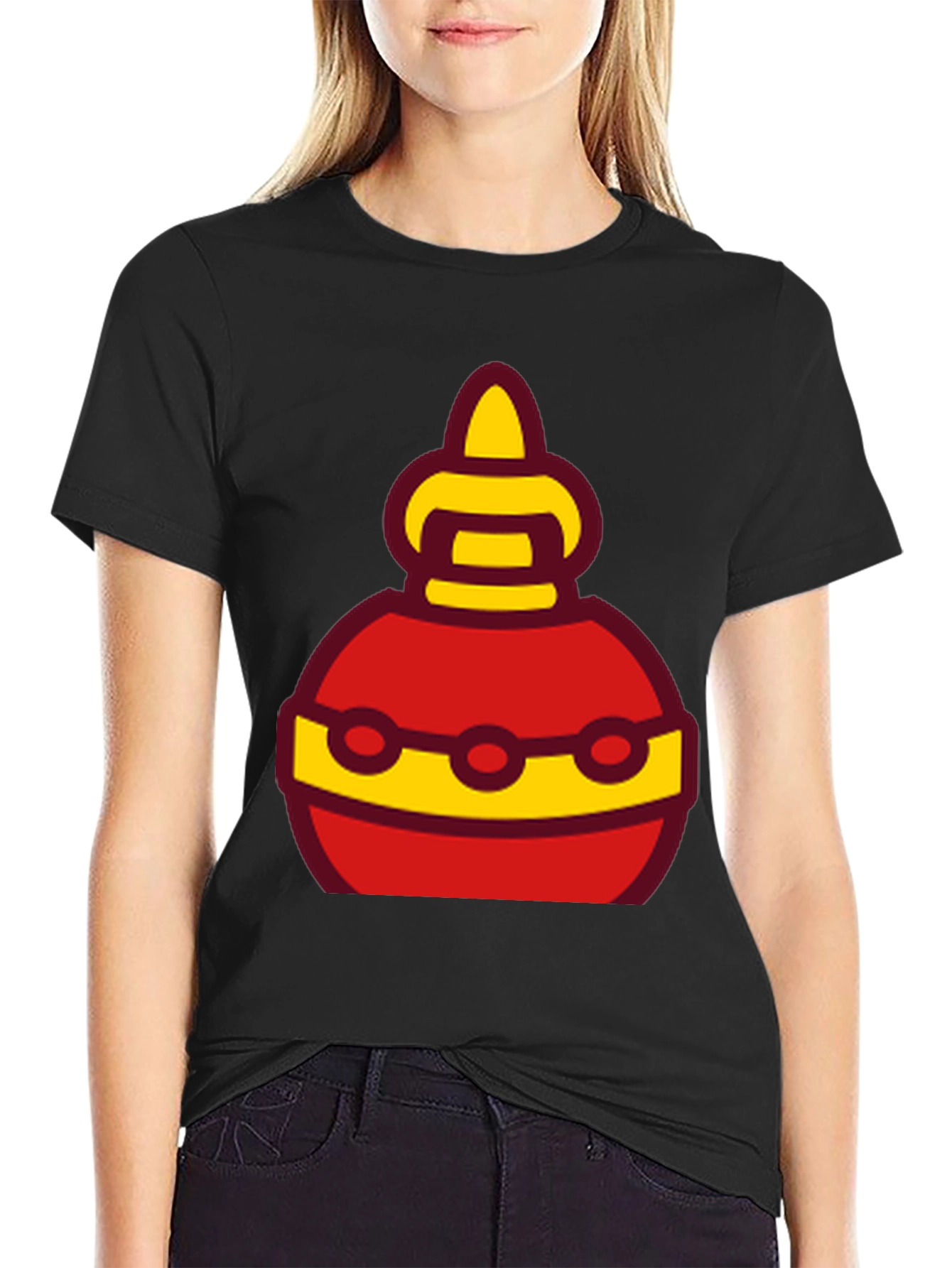 Funky Red and Yellow Festive Design T-Shirt