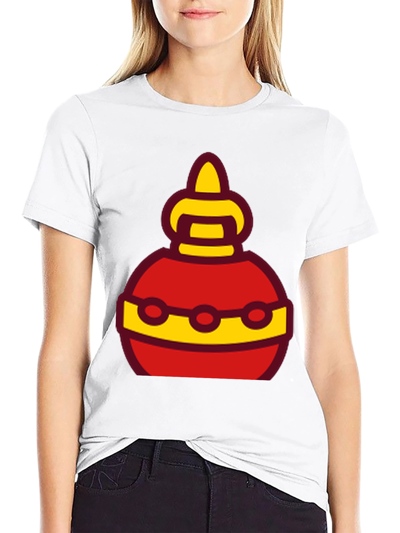 Funky Red and Yellow Festive Design T-Shirt