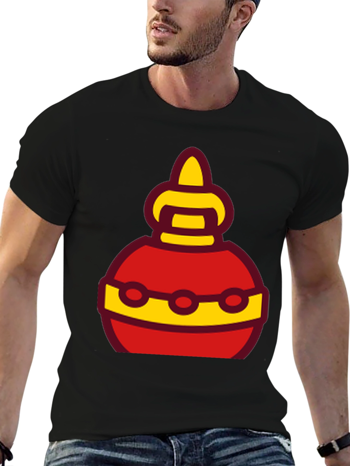 Funky Red and Yellow Festive Design T-Shirt