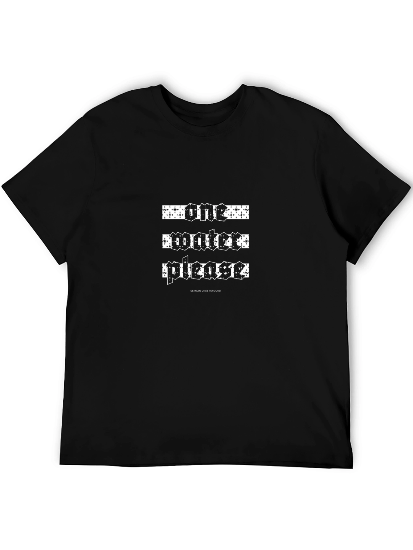 One Water Please Graphic Tee - Black Cotton T-Shirt