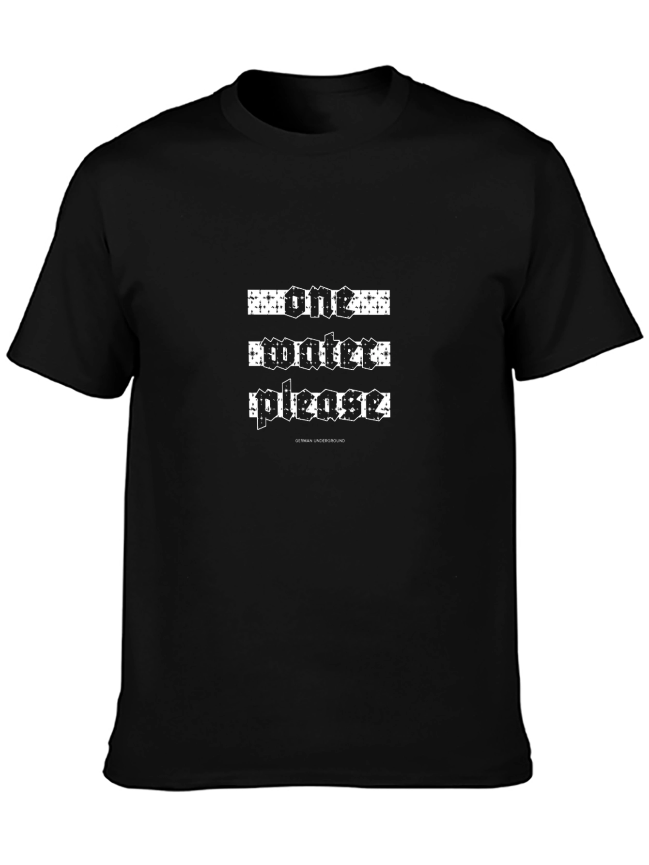 One Water Please Graphic Tee - Black Cotton T-Shirt