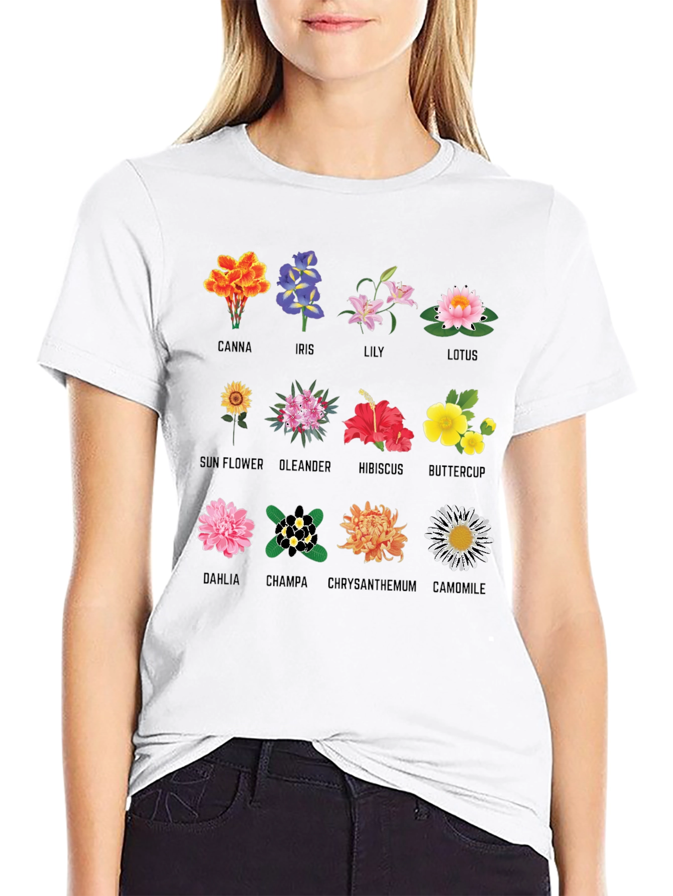 Floral Anatomy T-Shirt: Botanical Flower Graphic Tee