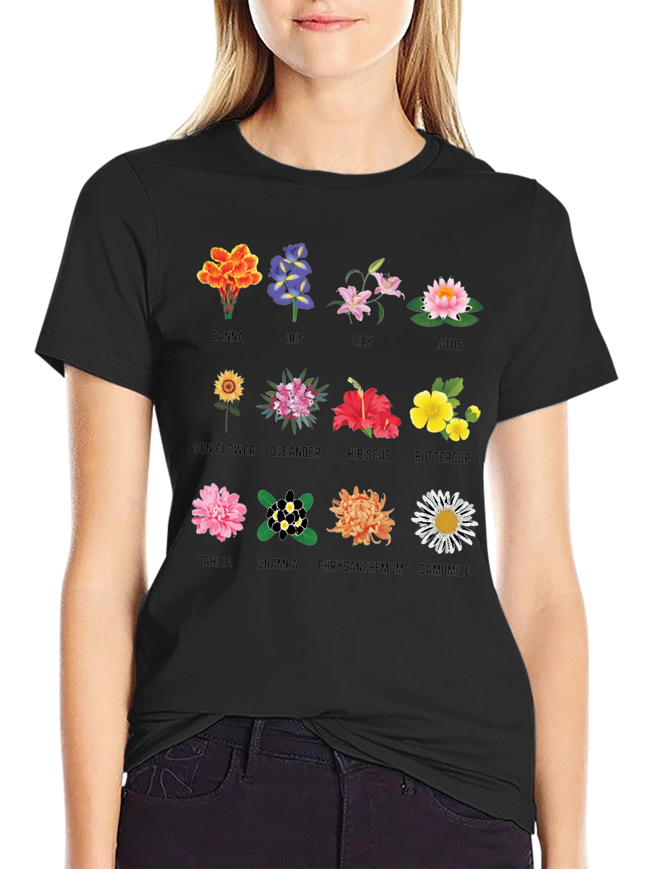 Floral Anatomy T-Shirt: Botanical Flower Graphic Tee