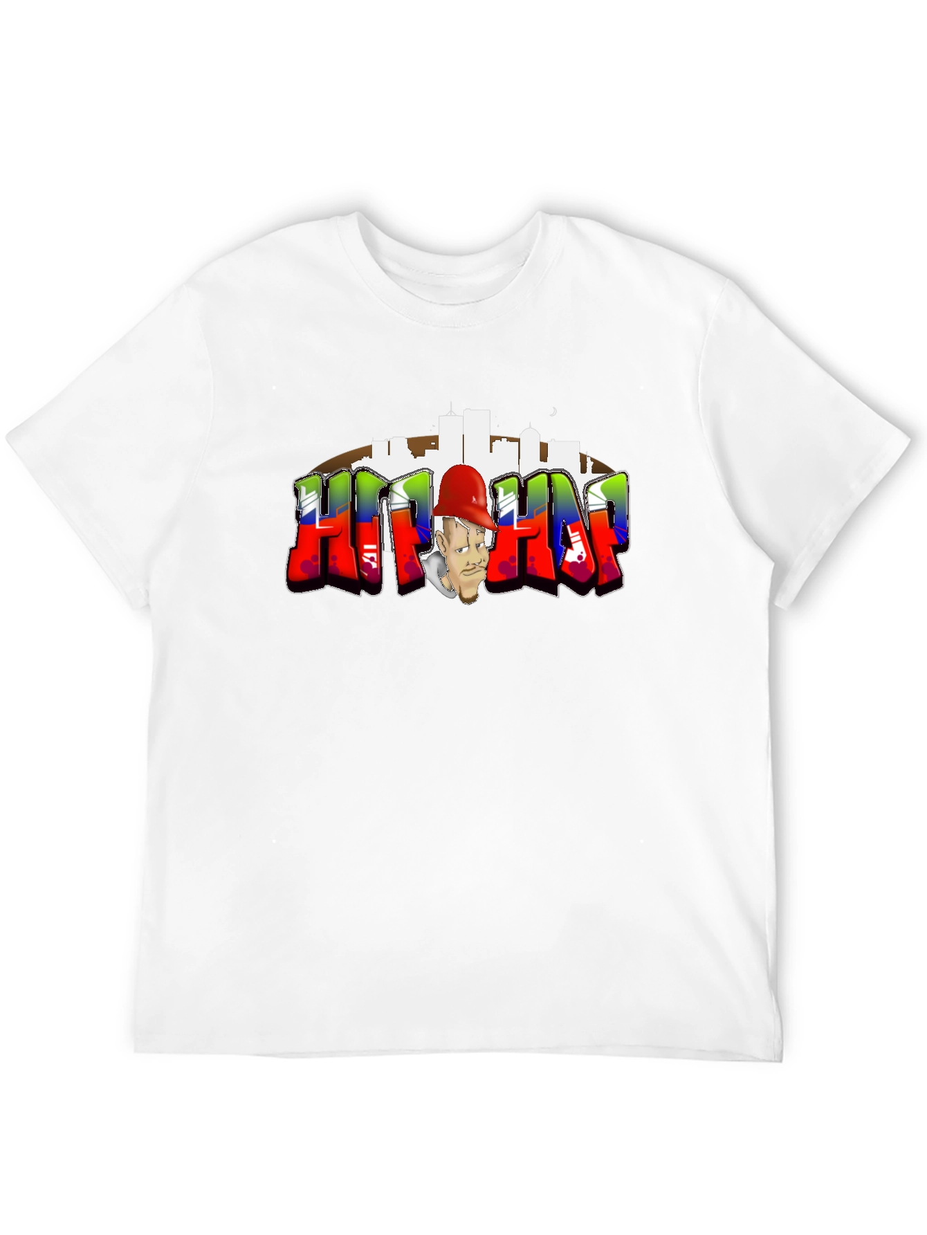 Hip Hop Black T-Shirt with Graffiti Graphic