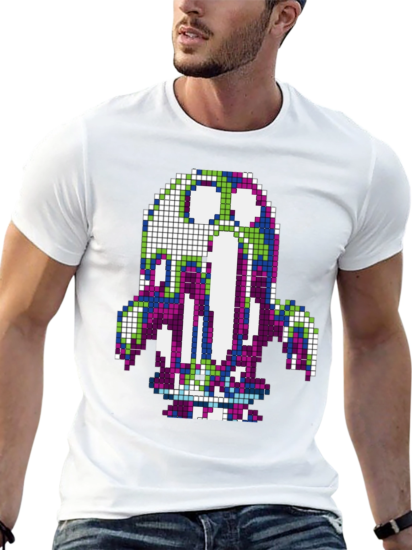 Pixel Monster Graphic Tee - Retro Gaming Style