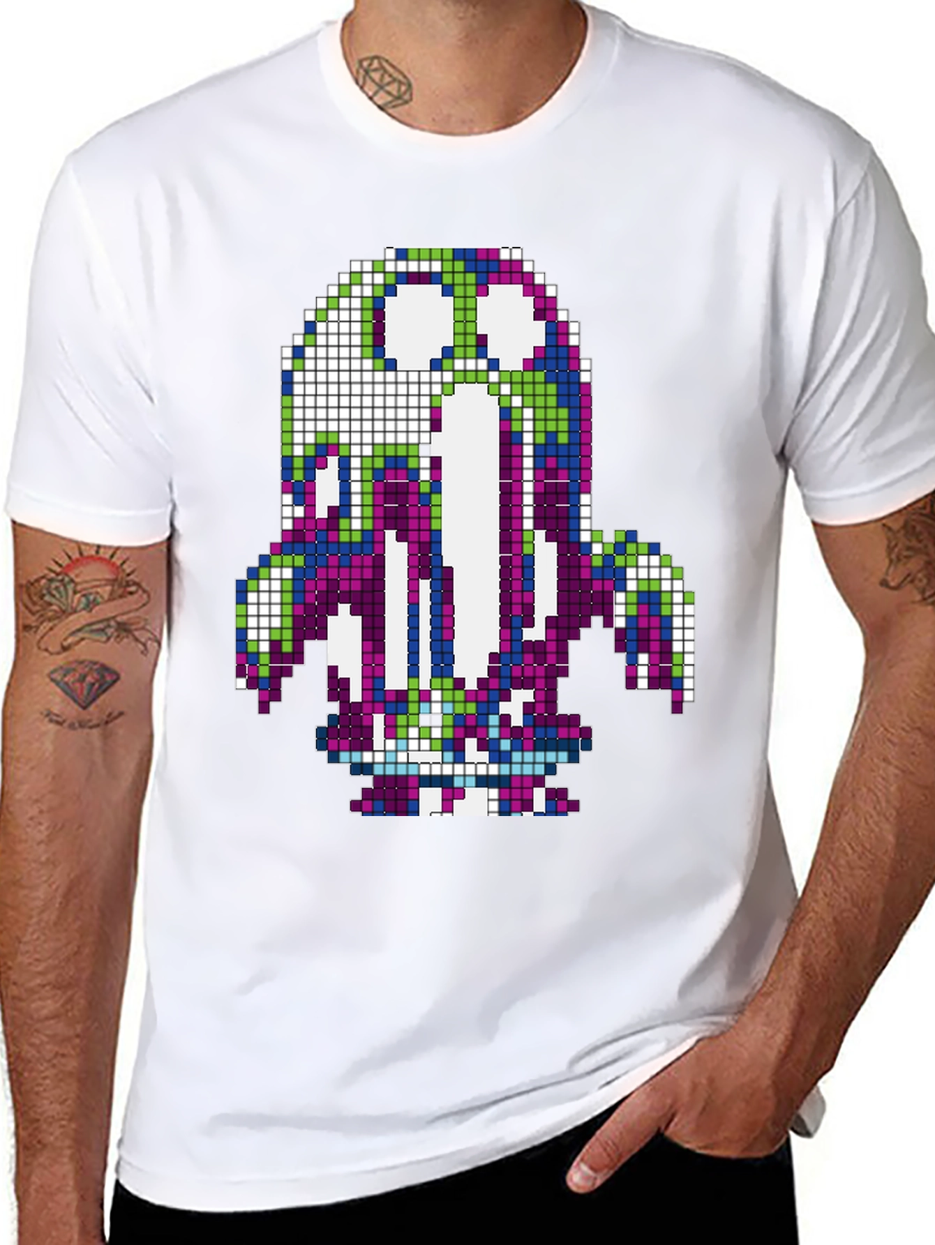 Pixel Monster Graphic Tee - Retro Gaming Style