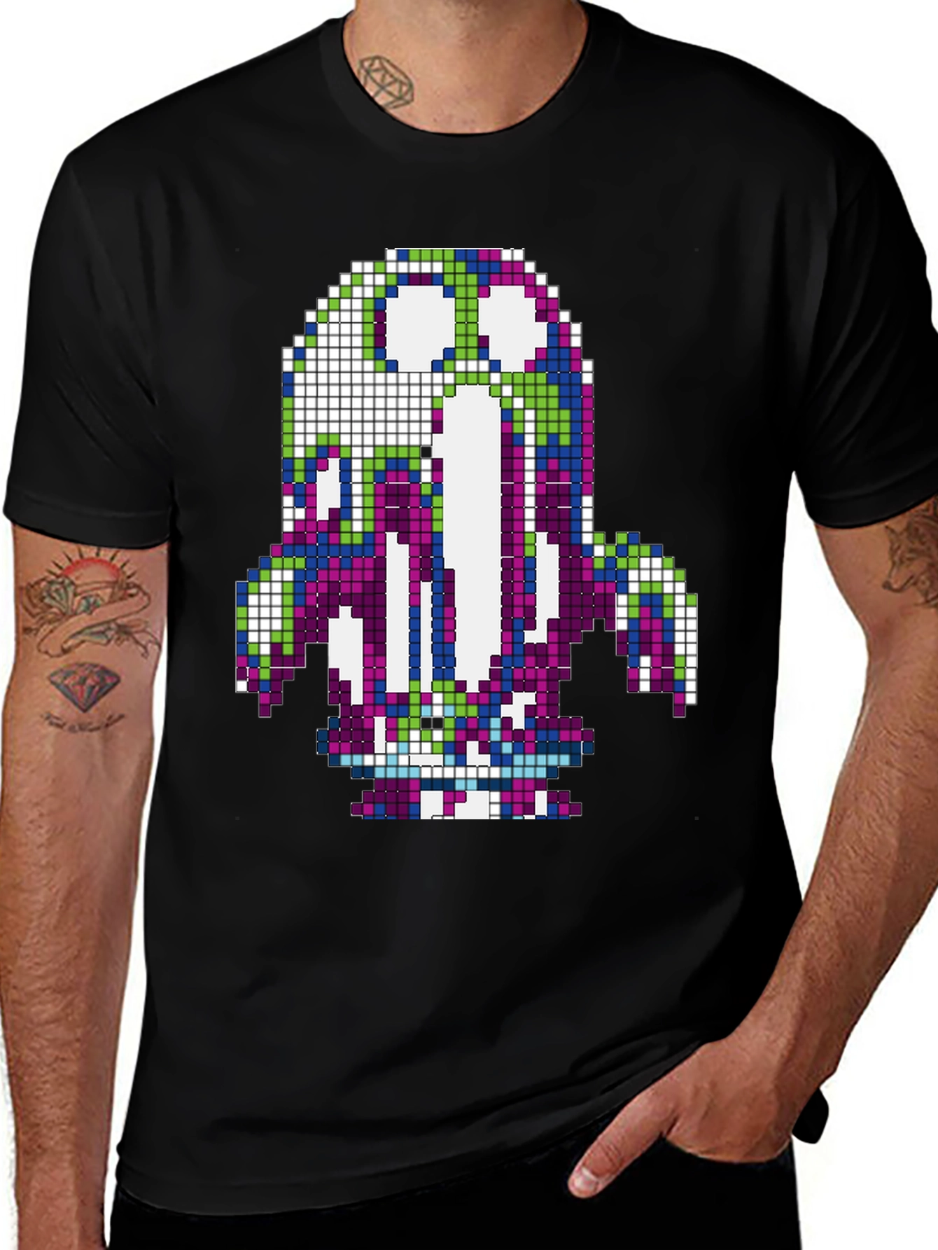 Pixel Monster Graphic Tee - Retro Gaming Style