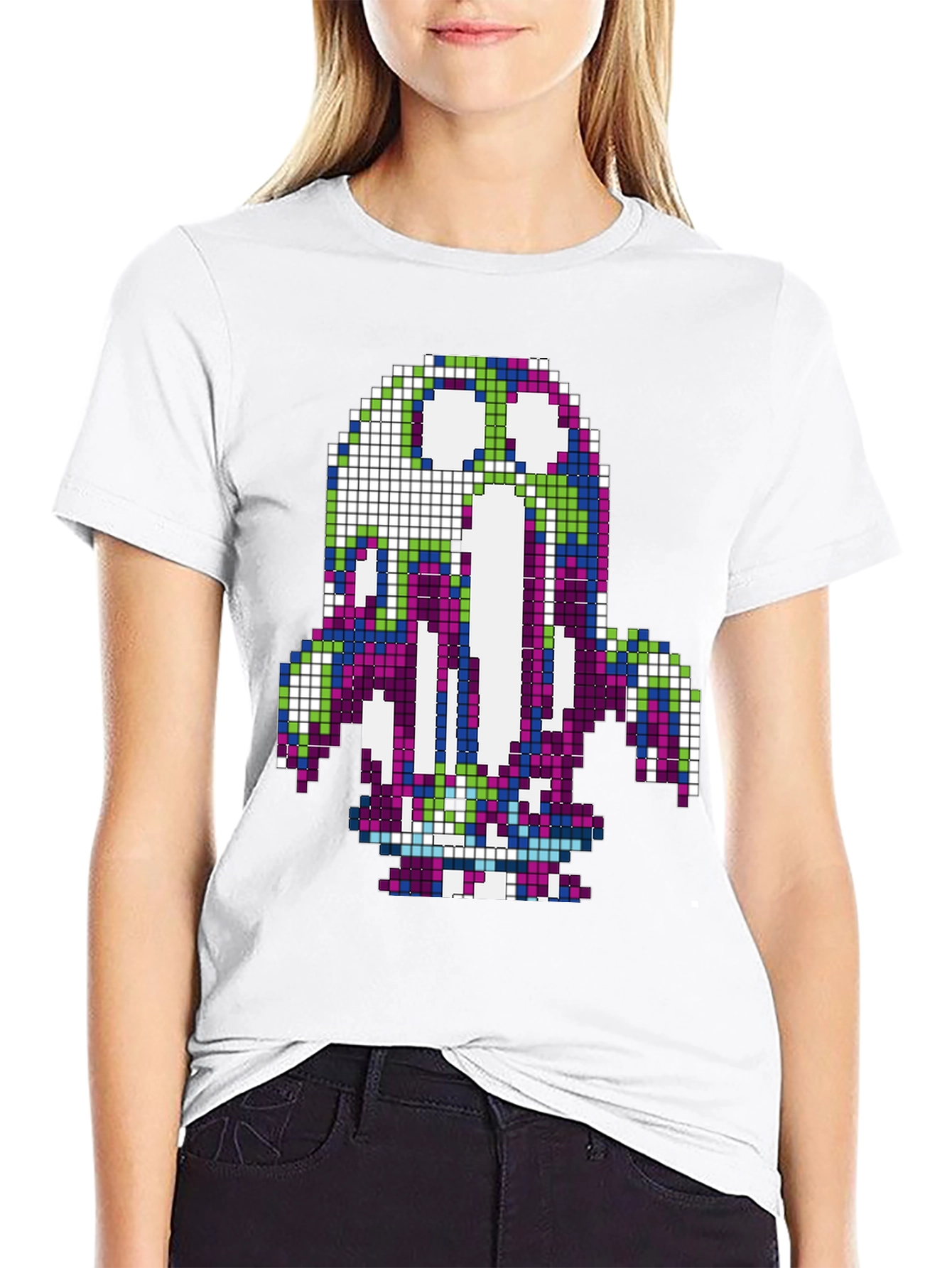 Pixel Monster Graphic Tee - Retro Gaming Style