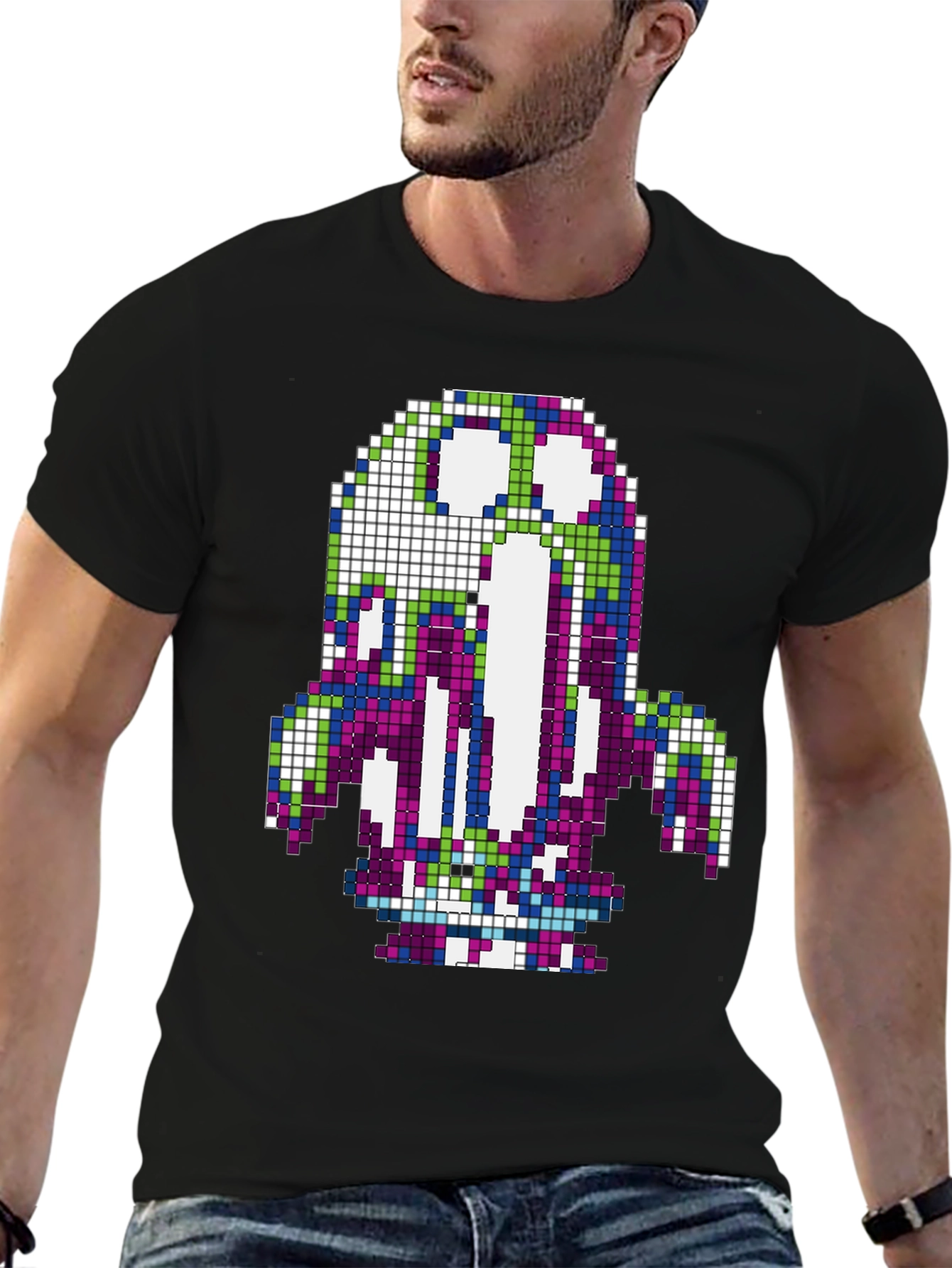 Pixel Monster Graphic Tee - Retro Gaming Style